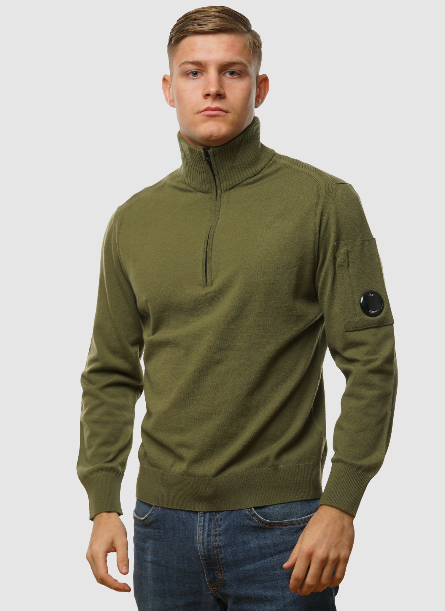 Merino Wool Lens Quarter-Zip - Capers
