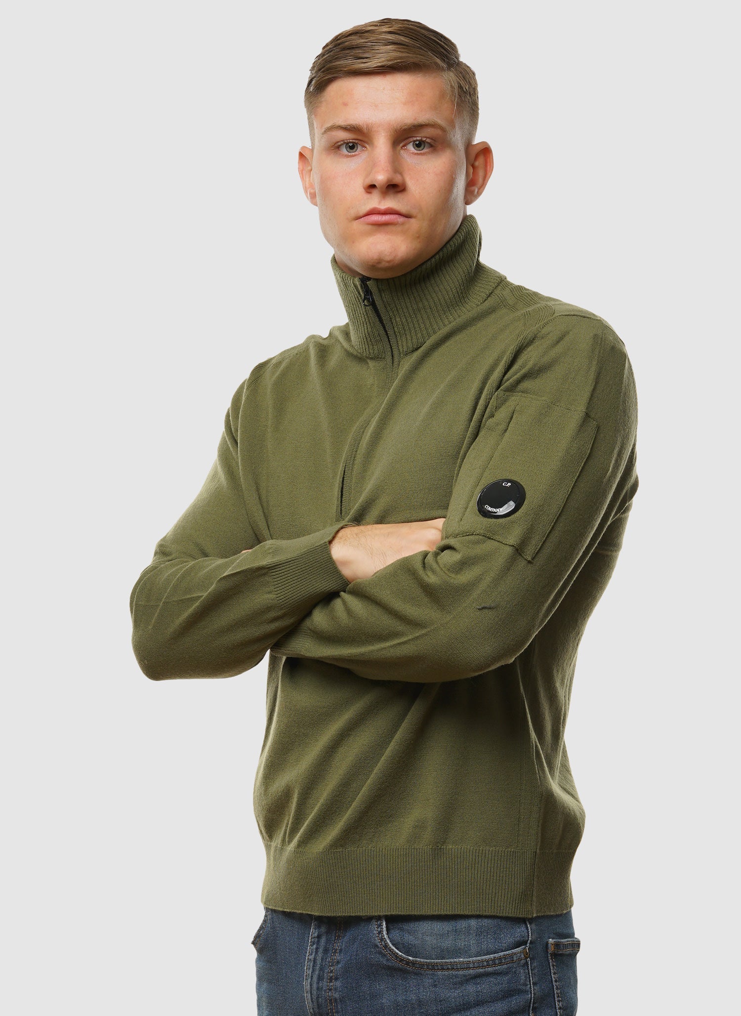 Merino Wool Lens Quarter-Zip - Capers