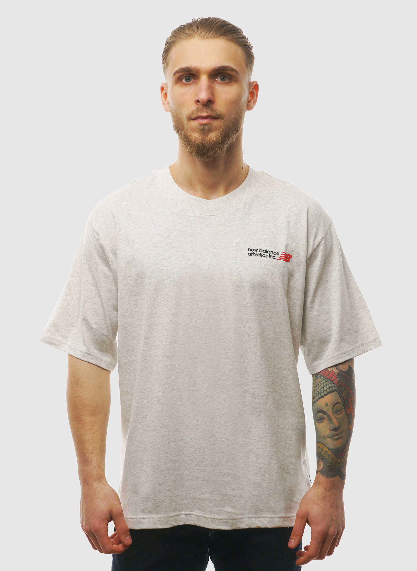 Tone Logo Oversized T-Shirt - Grey