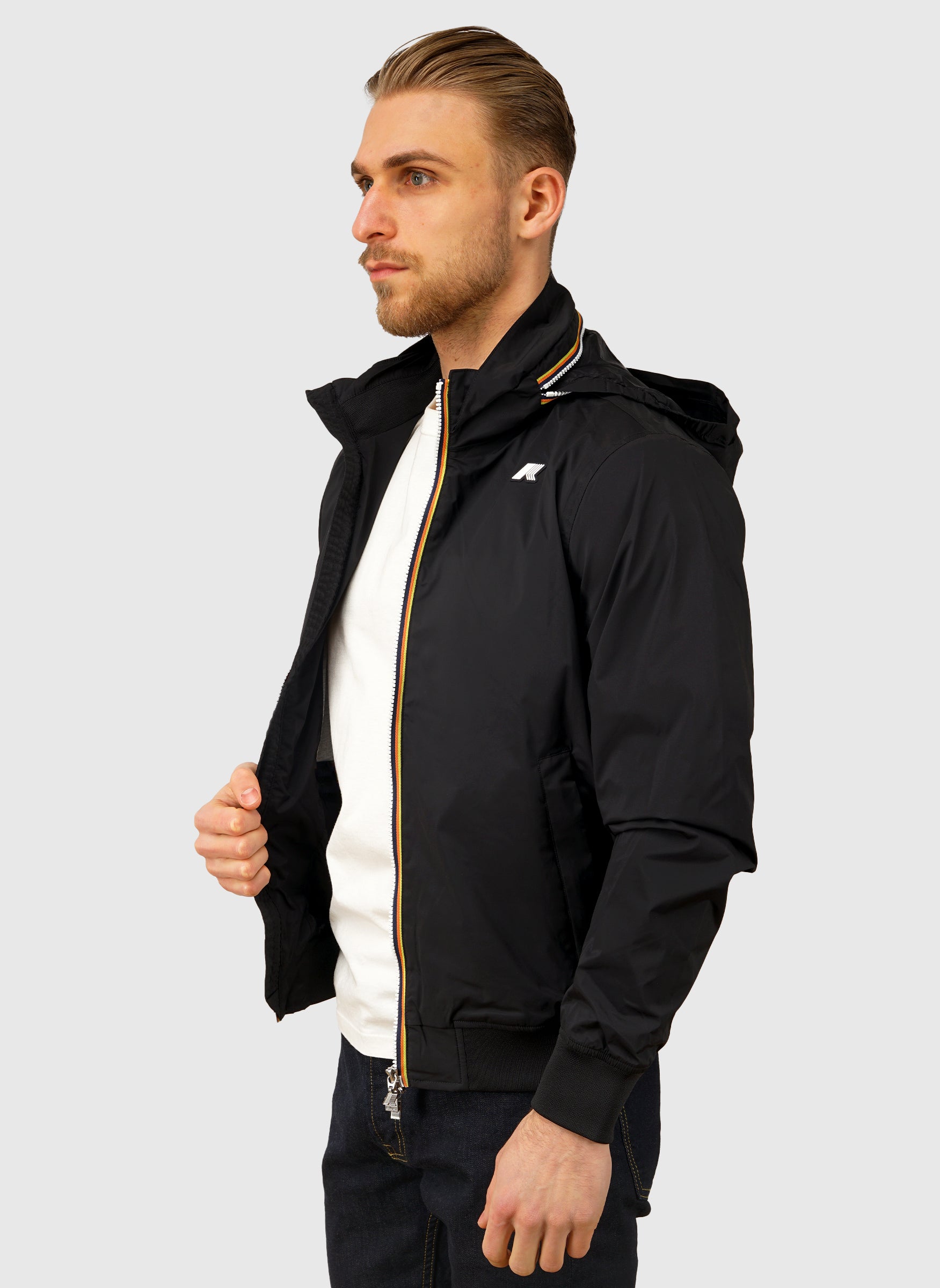 Amaury Stretch Nylon Jacket - Black Pure