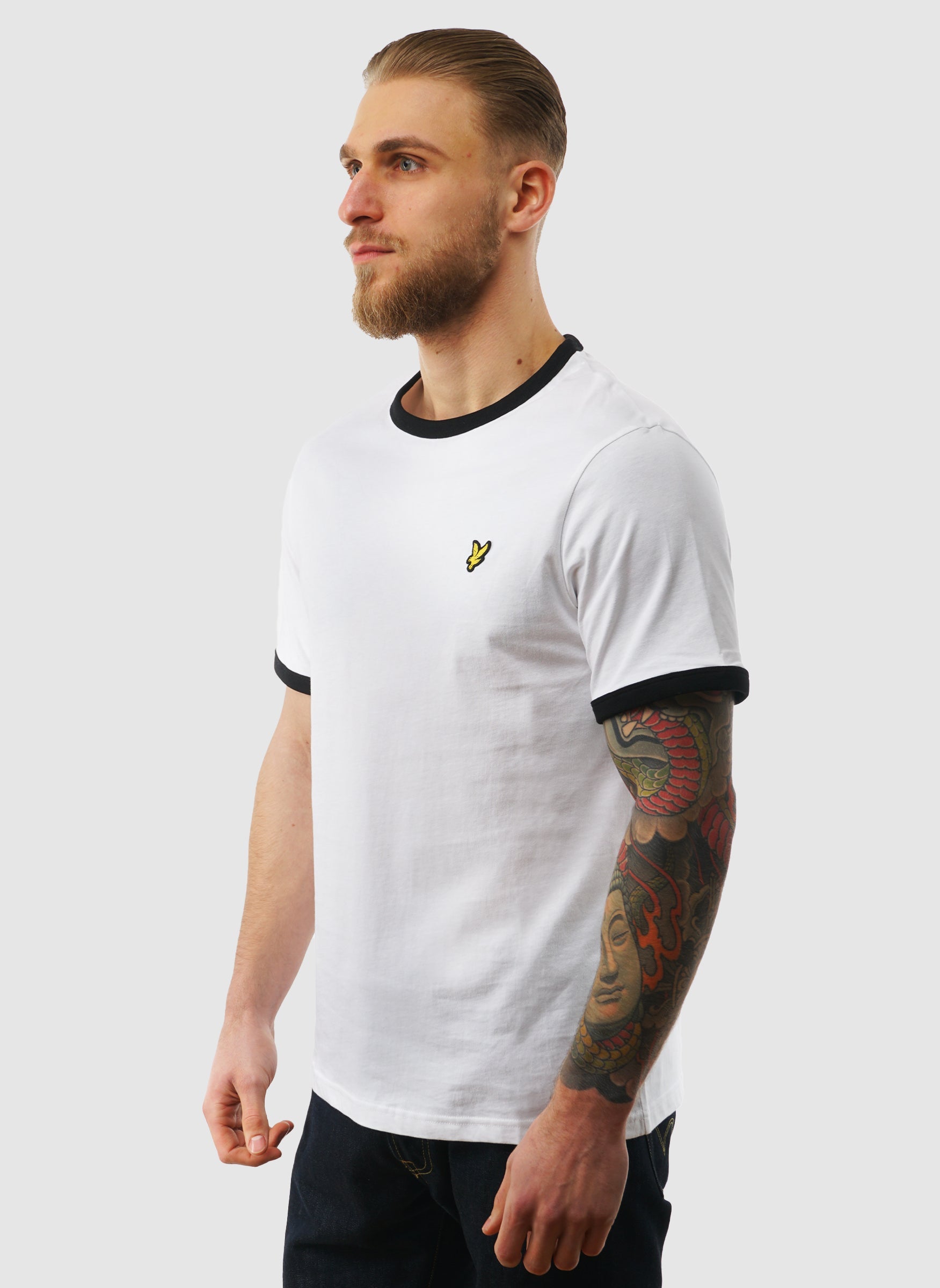 Ringer T-Shirt - White/Jet Black