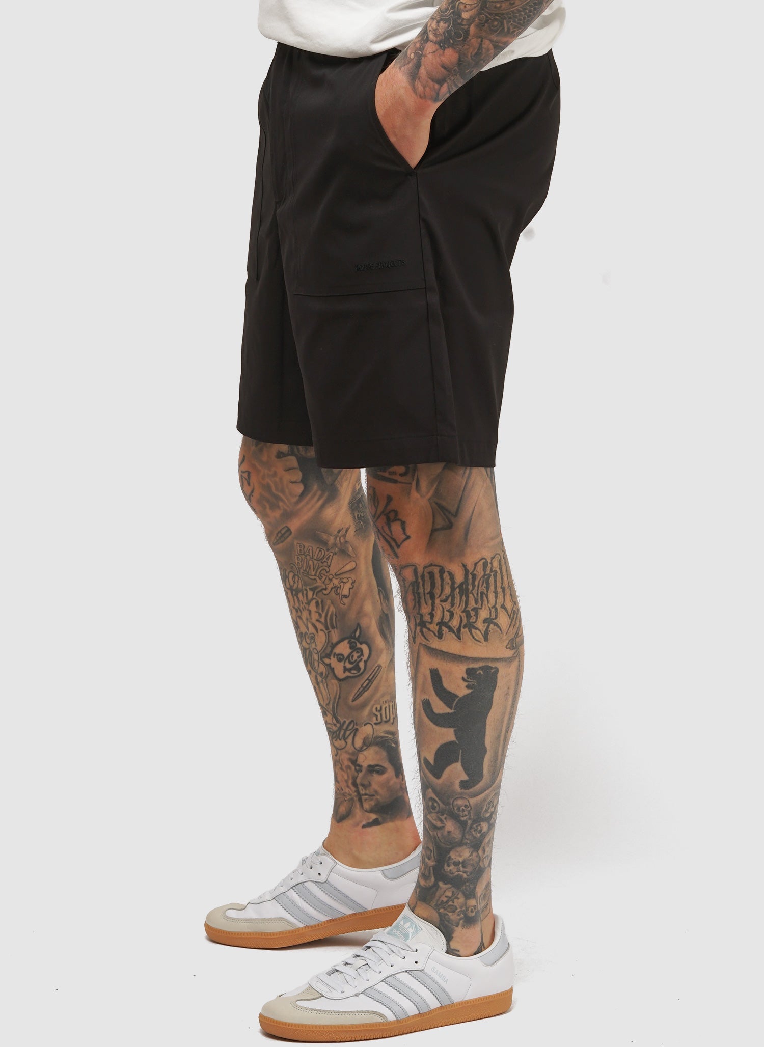 Ezra Fatigue Twill Shorts - Black