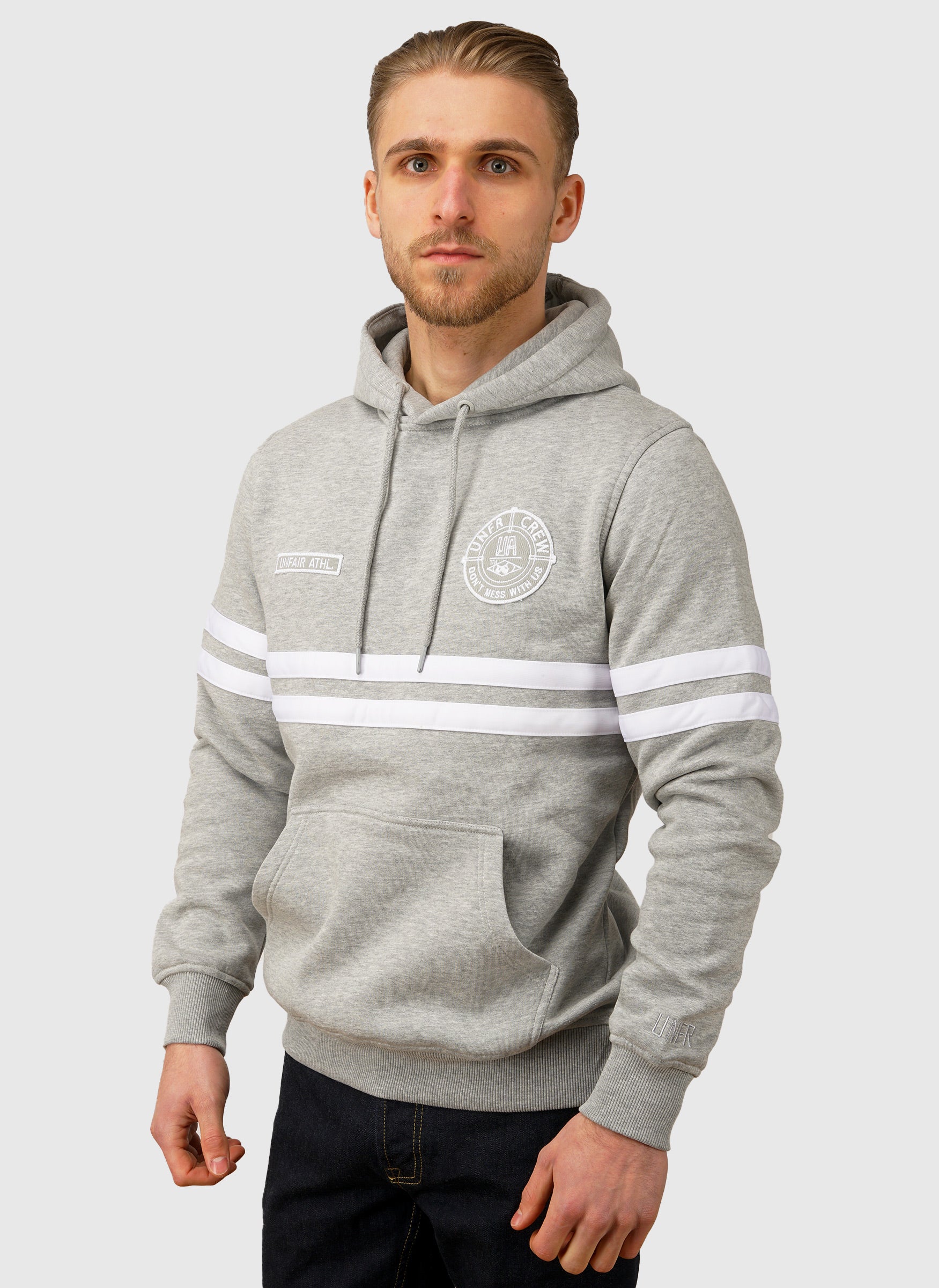 DMWU Hoodie - Grey Melange/White