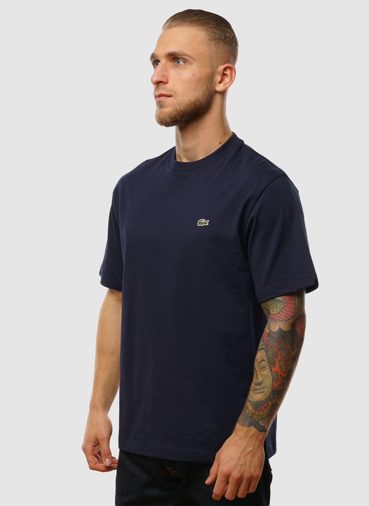 Rundhals T-Shirt - Navy Blue