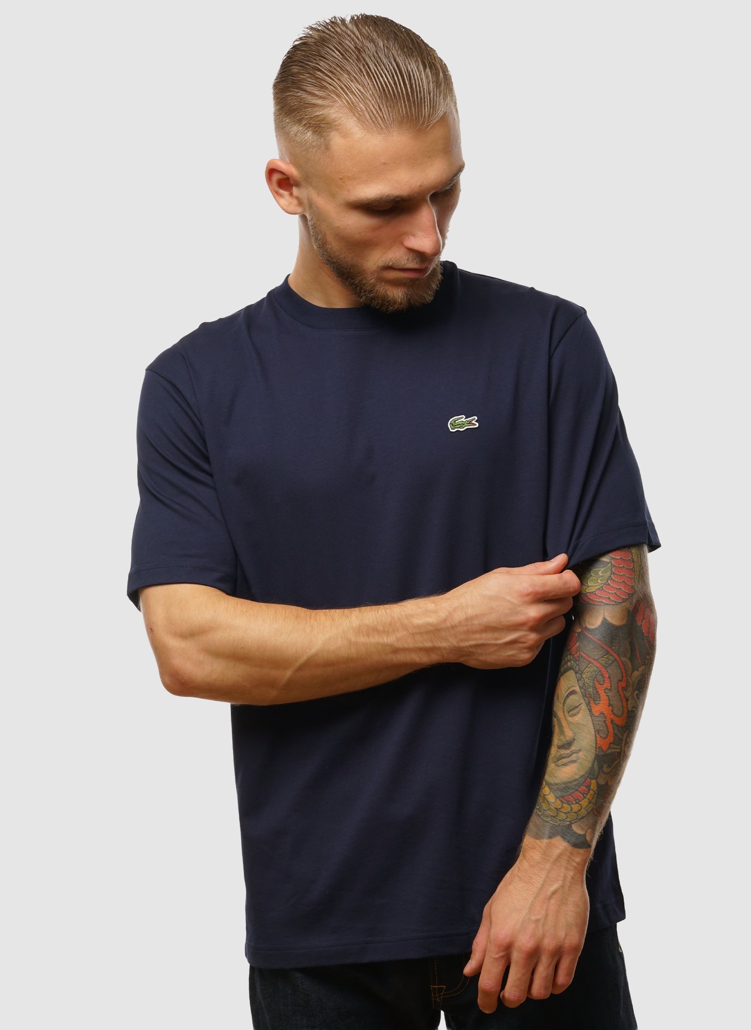 Rundhals T-Shirt - Navy Blue