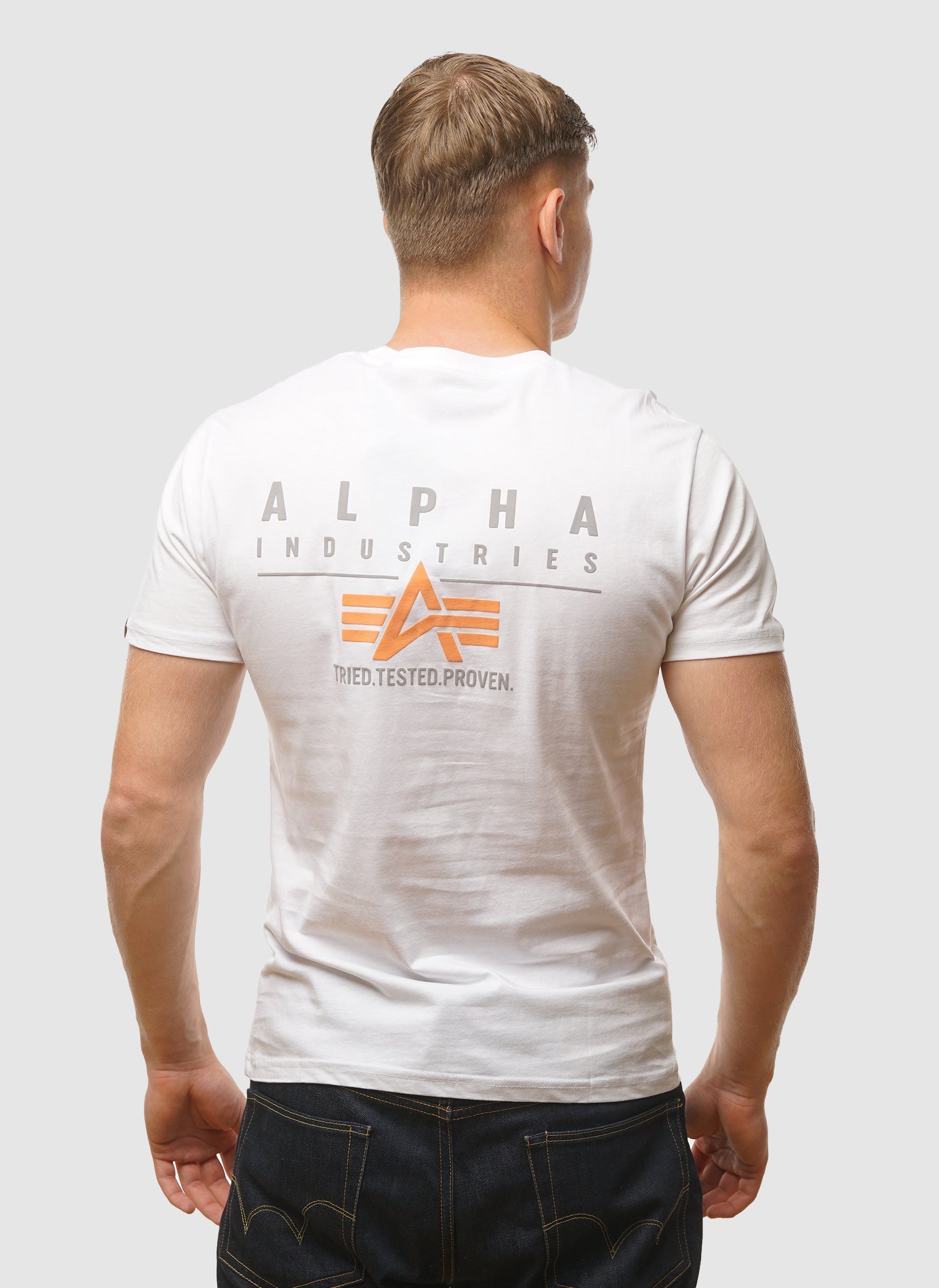 Puff Print Logo Back Print T-Shirt - White