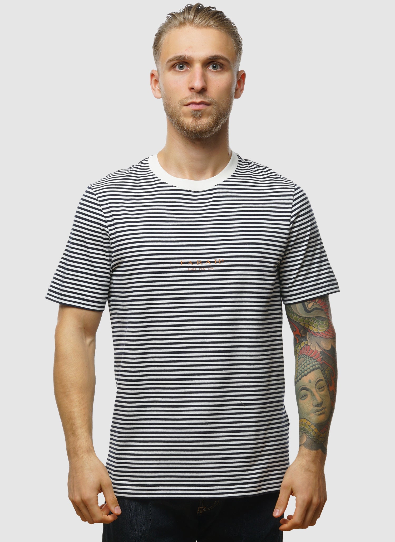 Goldney Stripe T-Shirt  - True Navy