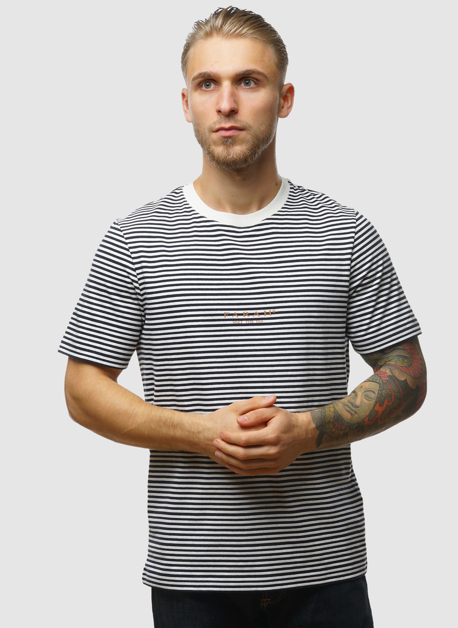 Goldney Stripe T-Shirt  - True Navy