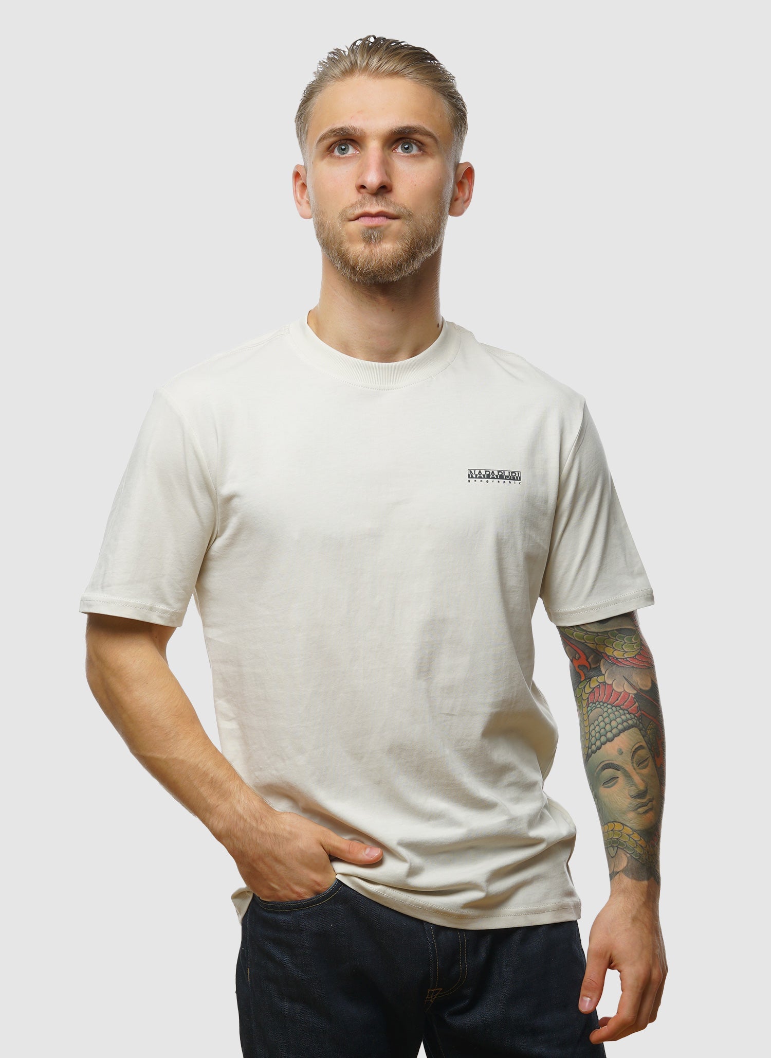 S-Small Box T-Shirt - Beige Dimity