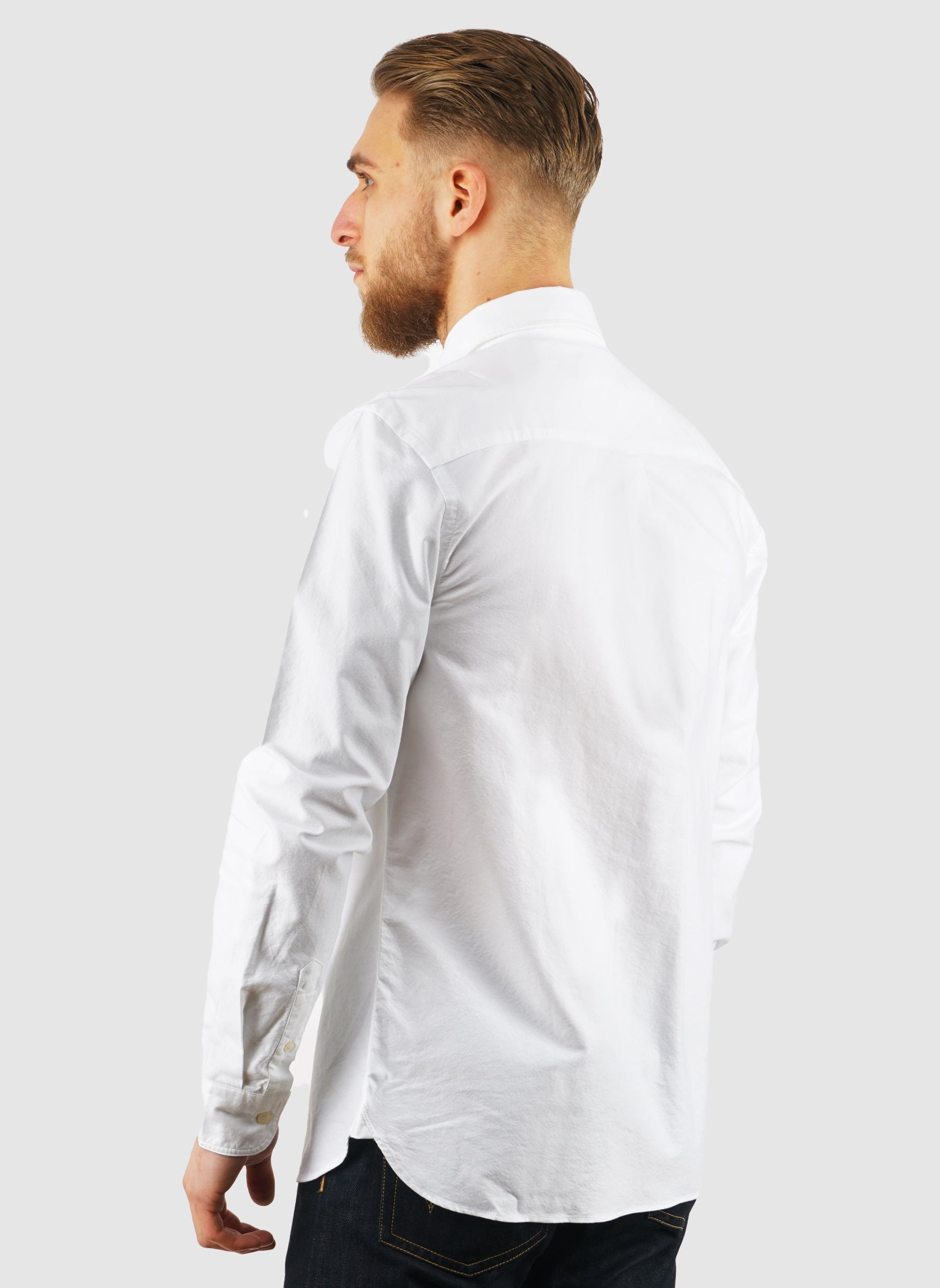 Plain Oxford Hemd - White