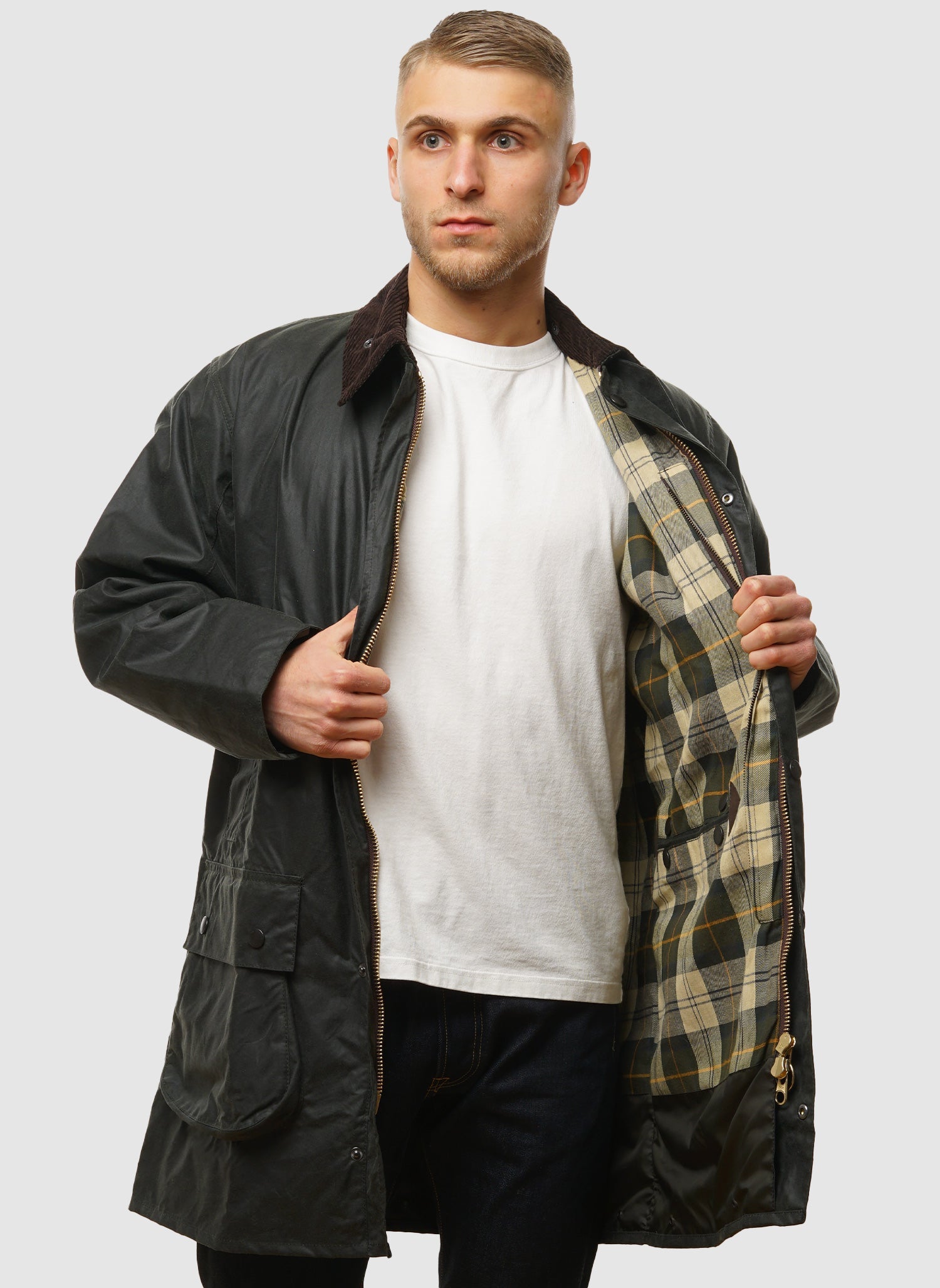 Border Waxed Jacket - Sage