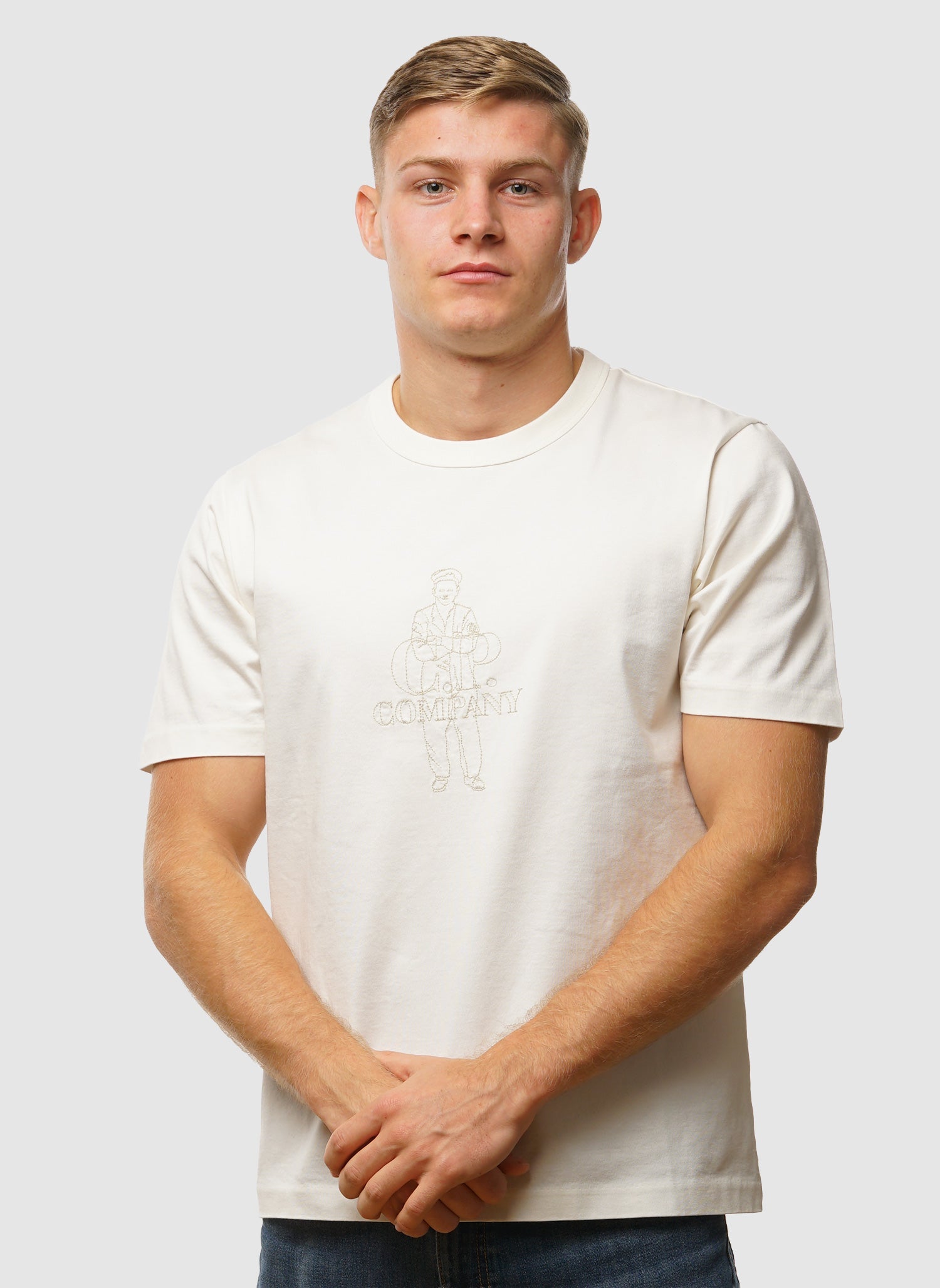 Mercerized British Sailor Jersey T-Shirt - Gauze White