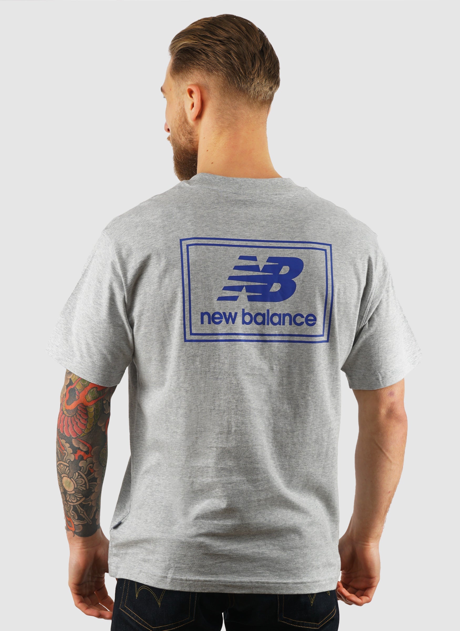 Woven Label T-Shirt - Athletic Grey