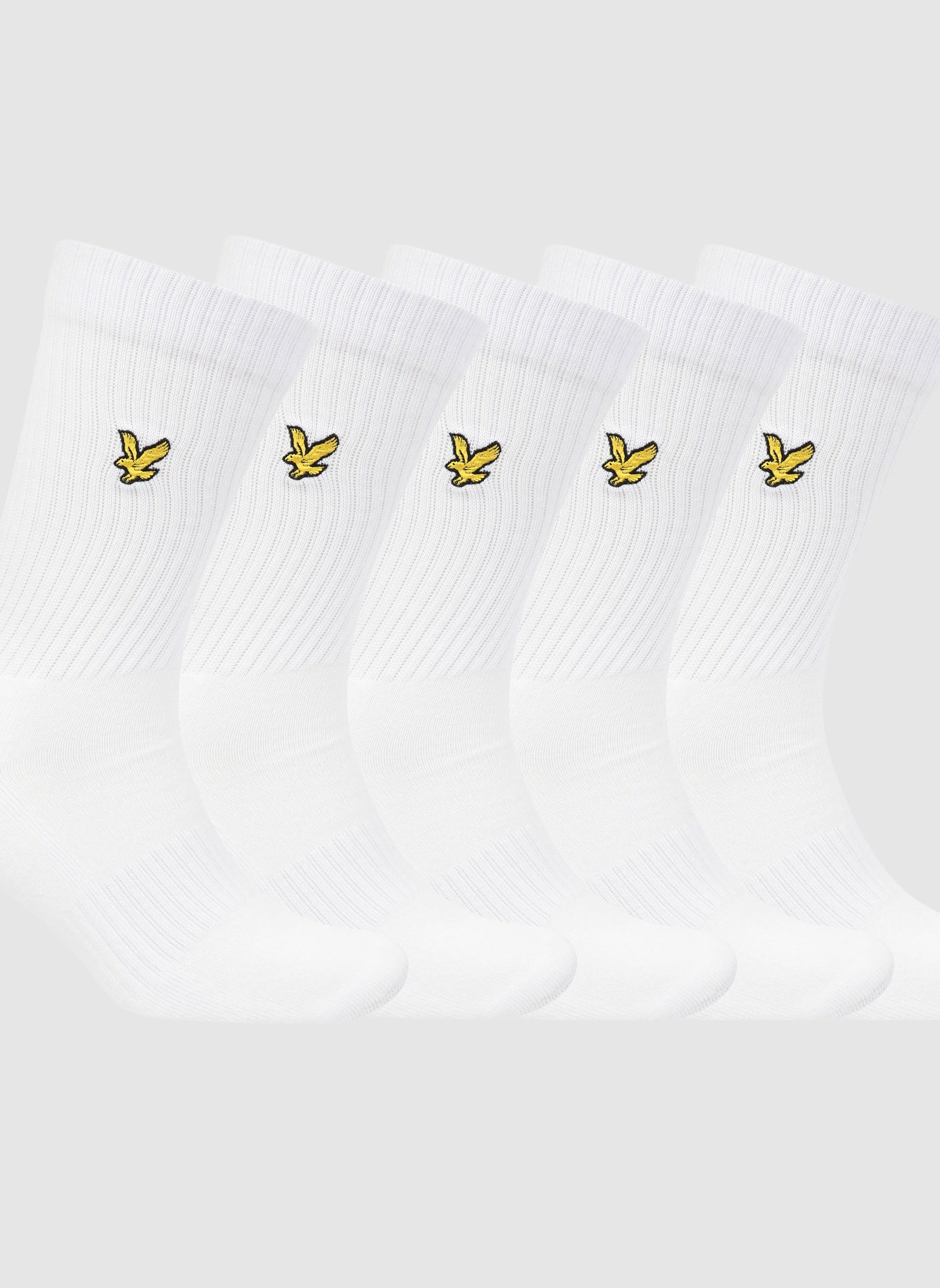 Five Pack Camdyn Tubular Socks - Bright White