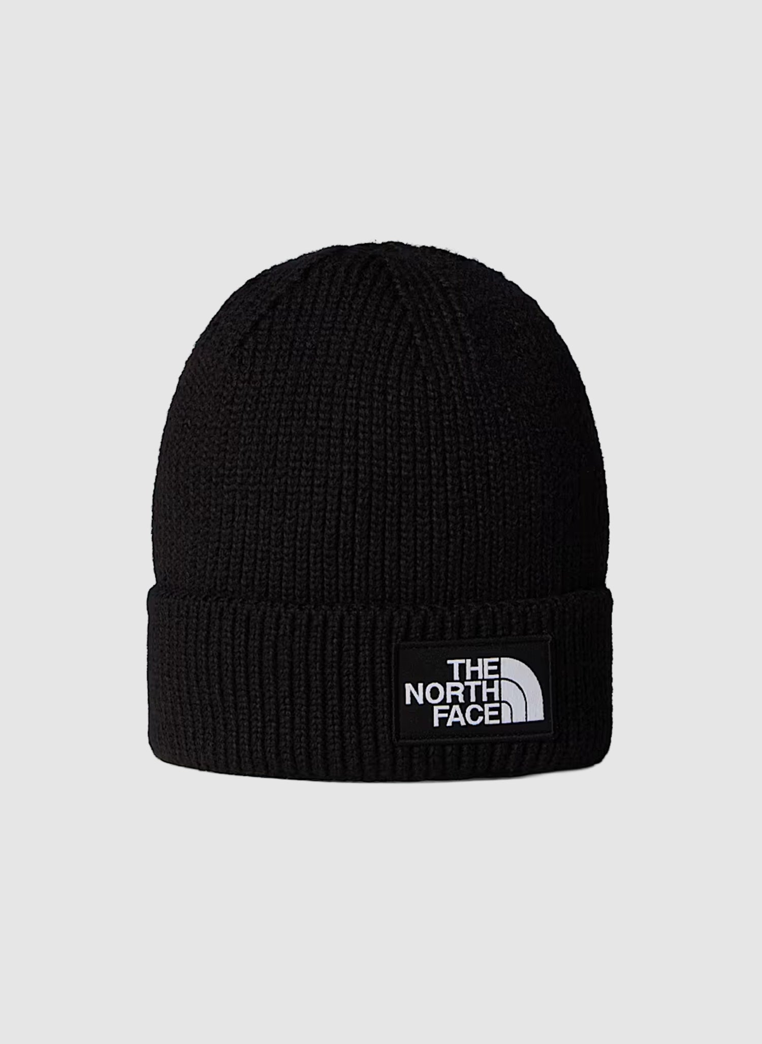 TNF Logo Box Cuffed Beanie - Black