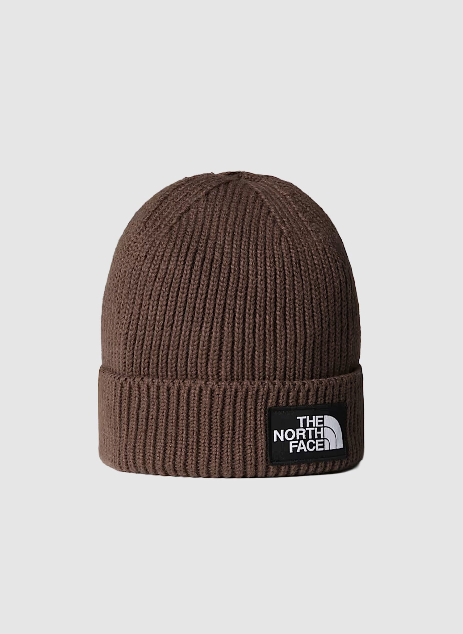 TNF Logo Box Cuffed Beanie - Smokey Brown