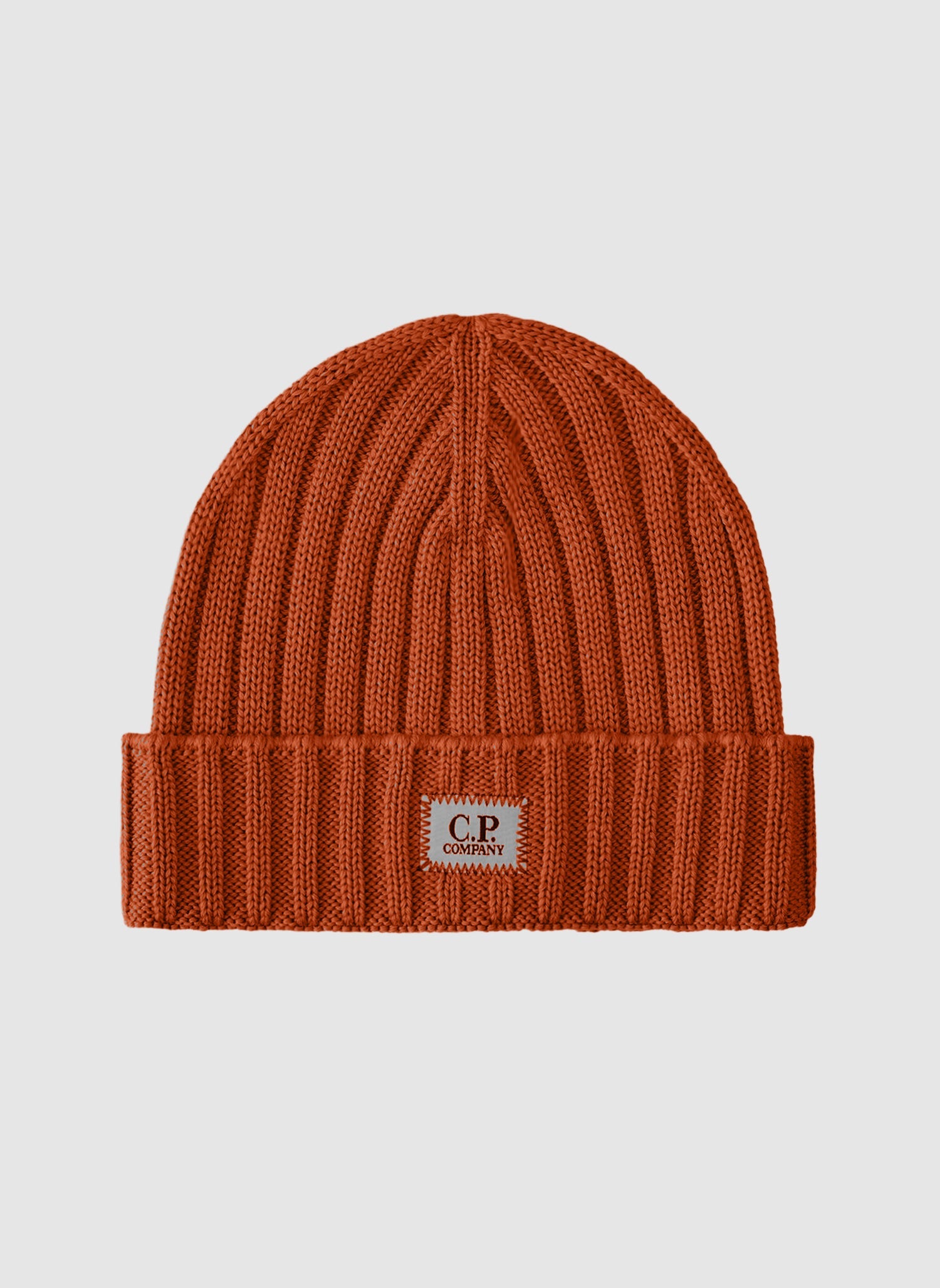 Extra Fine Merino Wool Logo Beanie - Bombay Brown
