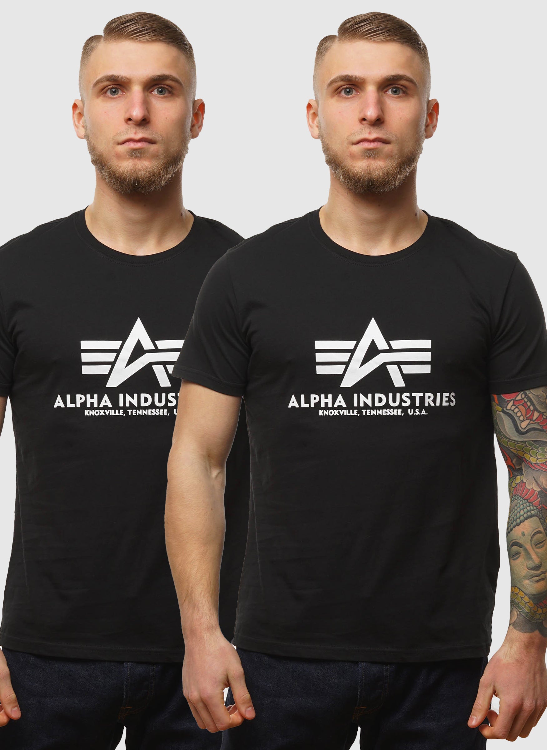 Basic Big Logo T-Shirt 2 Pack - Black