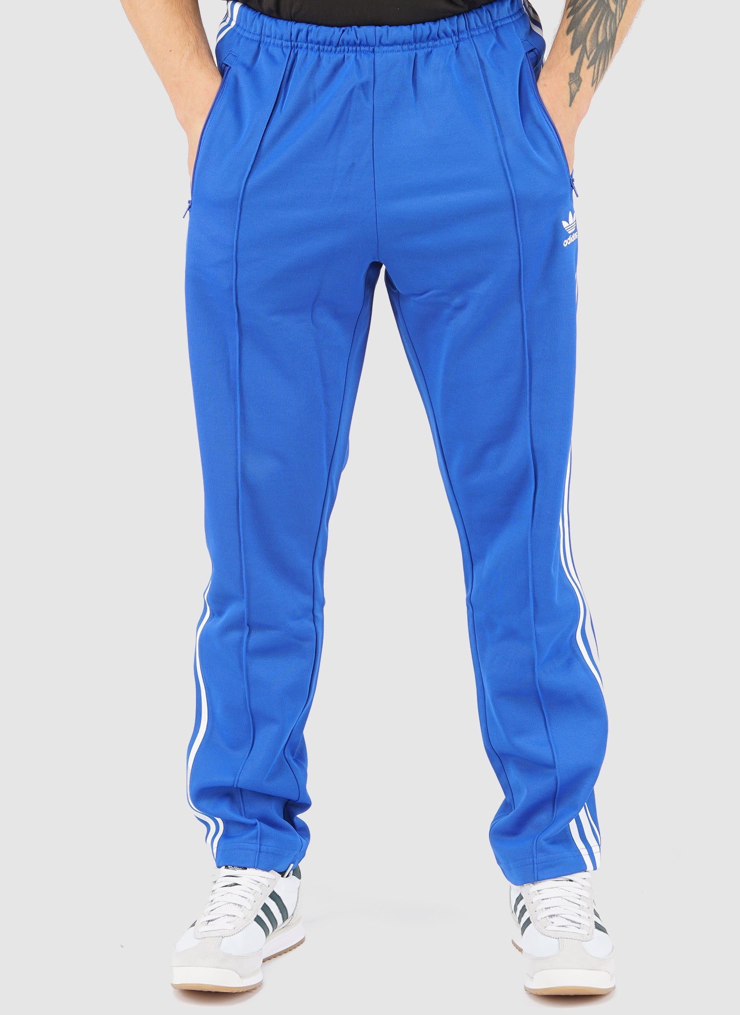 Klassische Trainingshose – Blau/Weiß