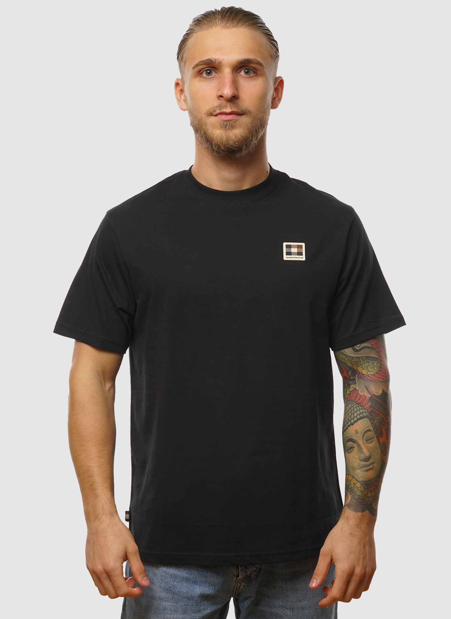 Rubber Patch Logo T-Shirt - Black