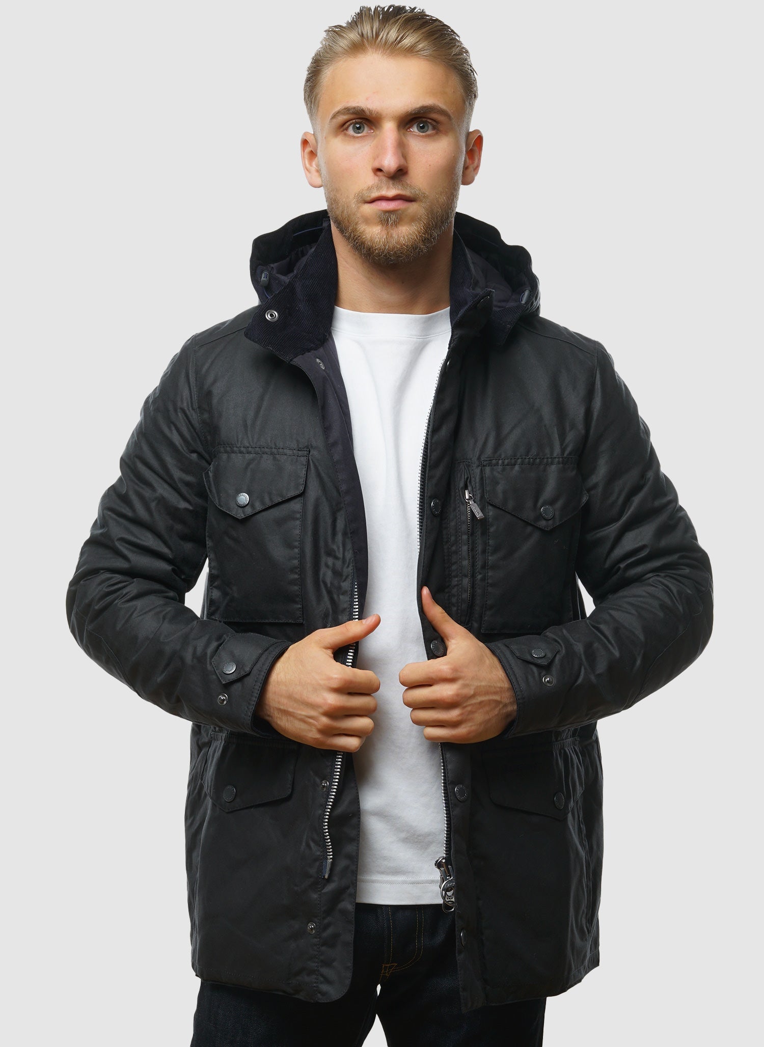 Winter Sapper Wax Jacket - Navy
