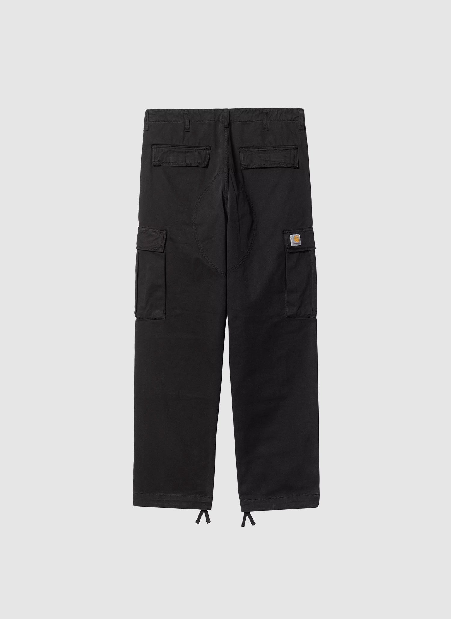 Normale Cargohose - Schwarz, stückgefärbt