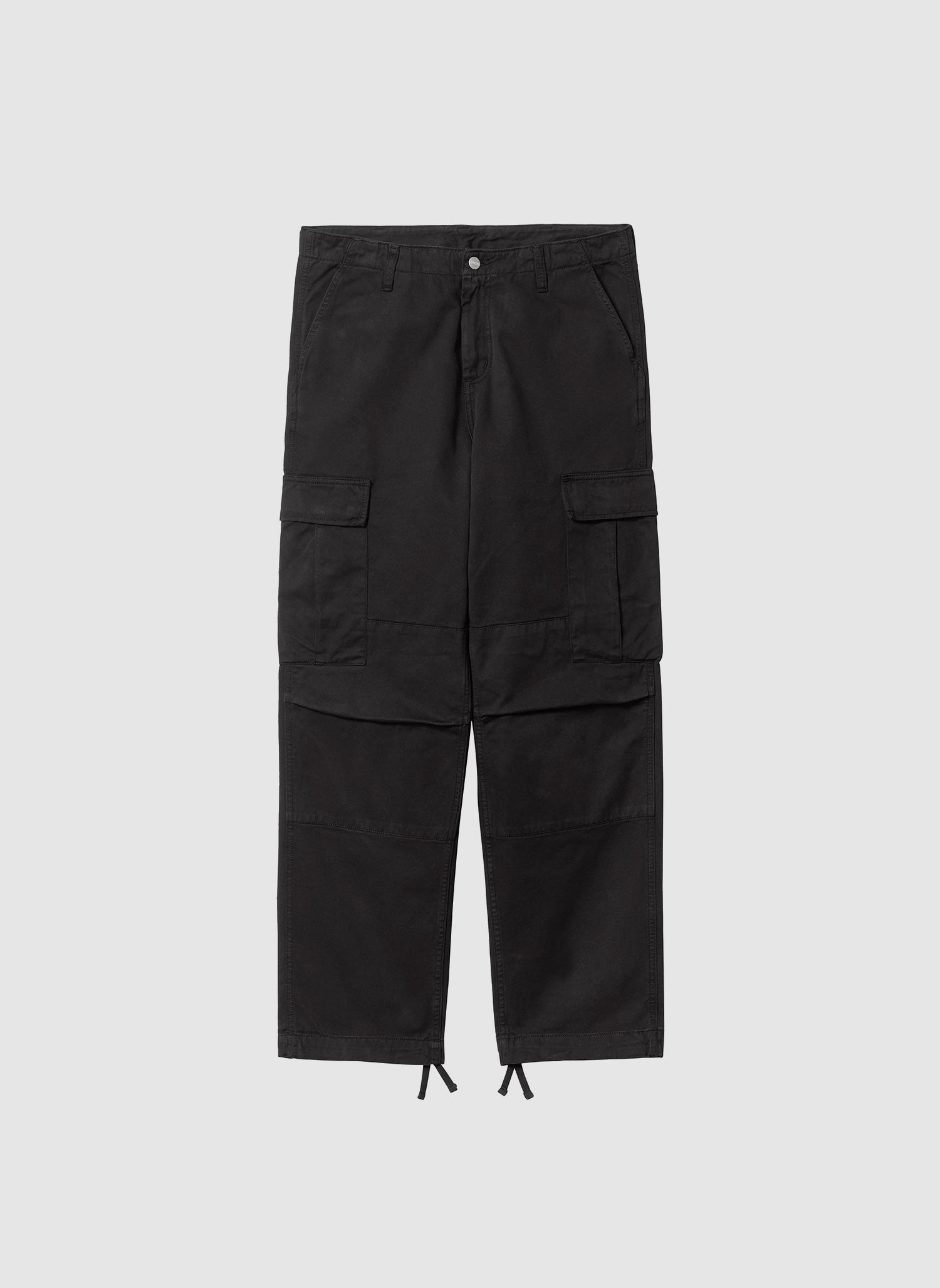 Normale Cargohose - Schwarz, stückgefärbt