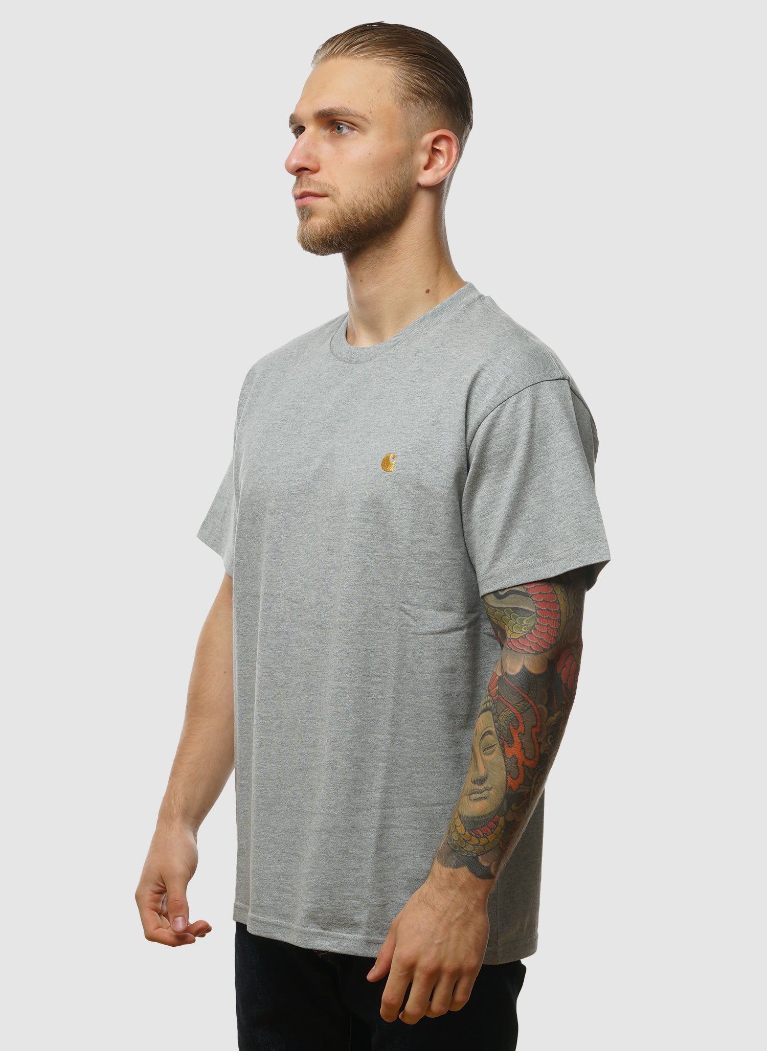 Chase T-Shirt - Grey Heather/Gold