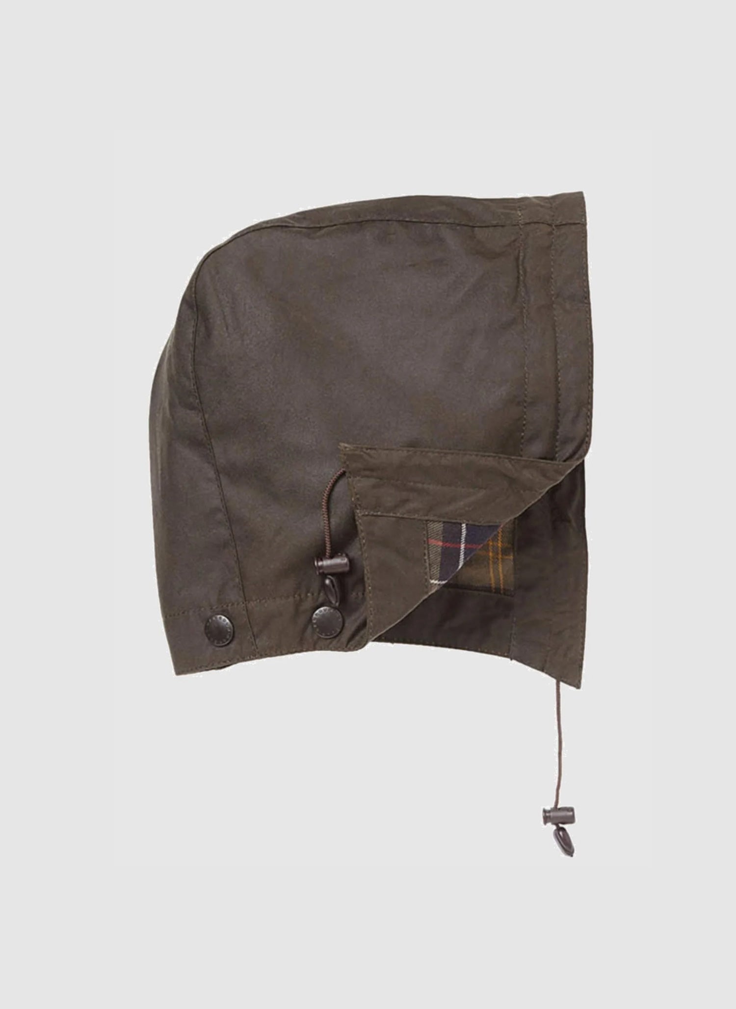 Waxed Cotton Hood - Olive