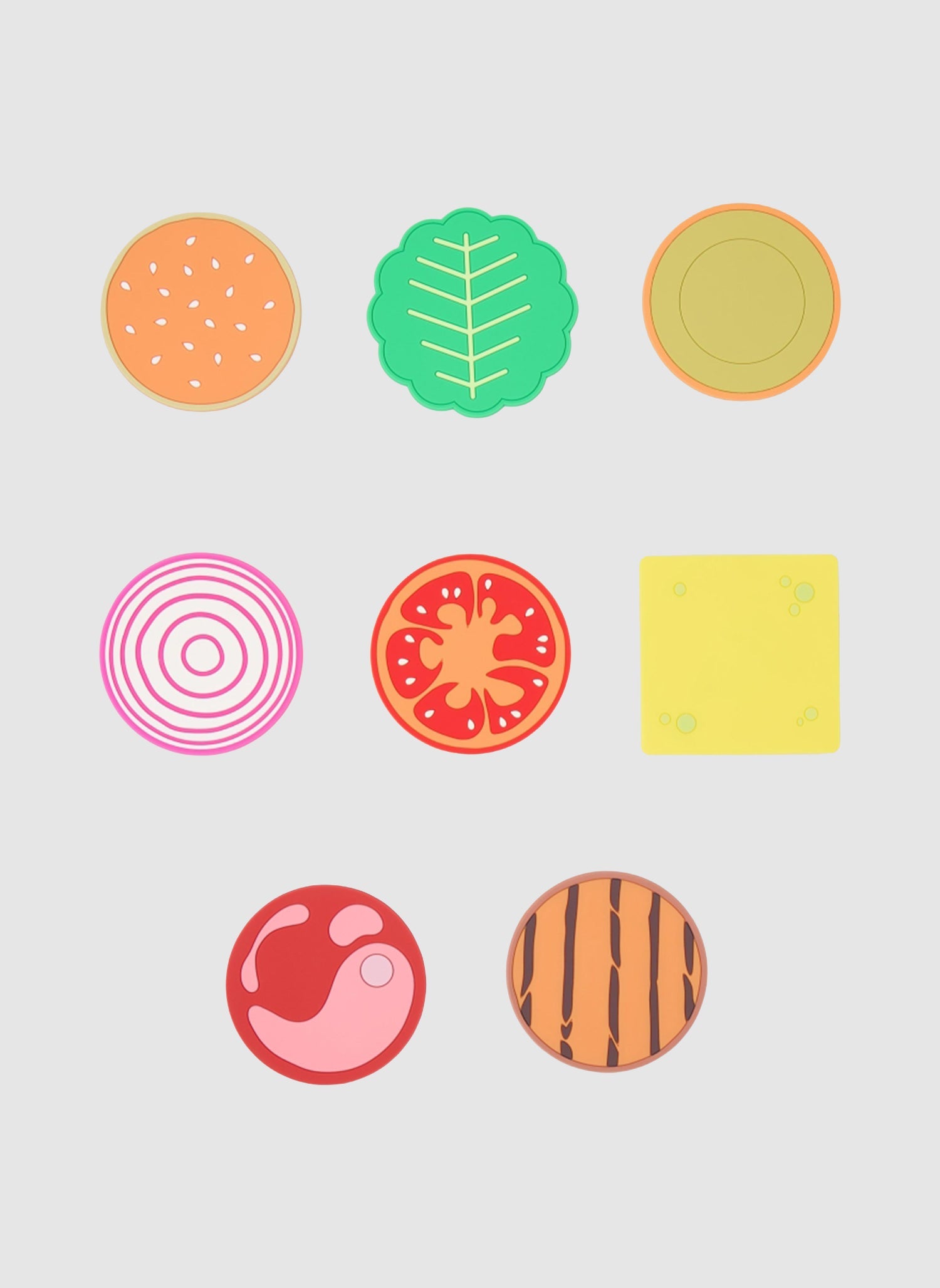 Burger-Untersetzer – Mehrfarbig