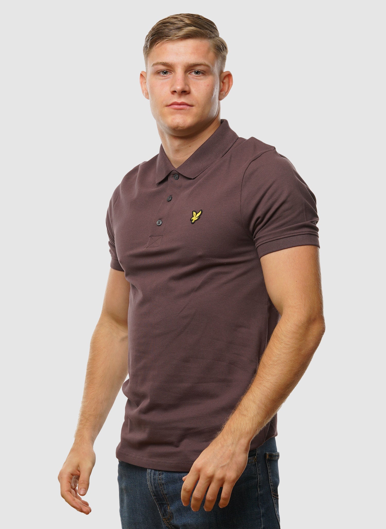 Plain polo shirt - Espresso