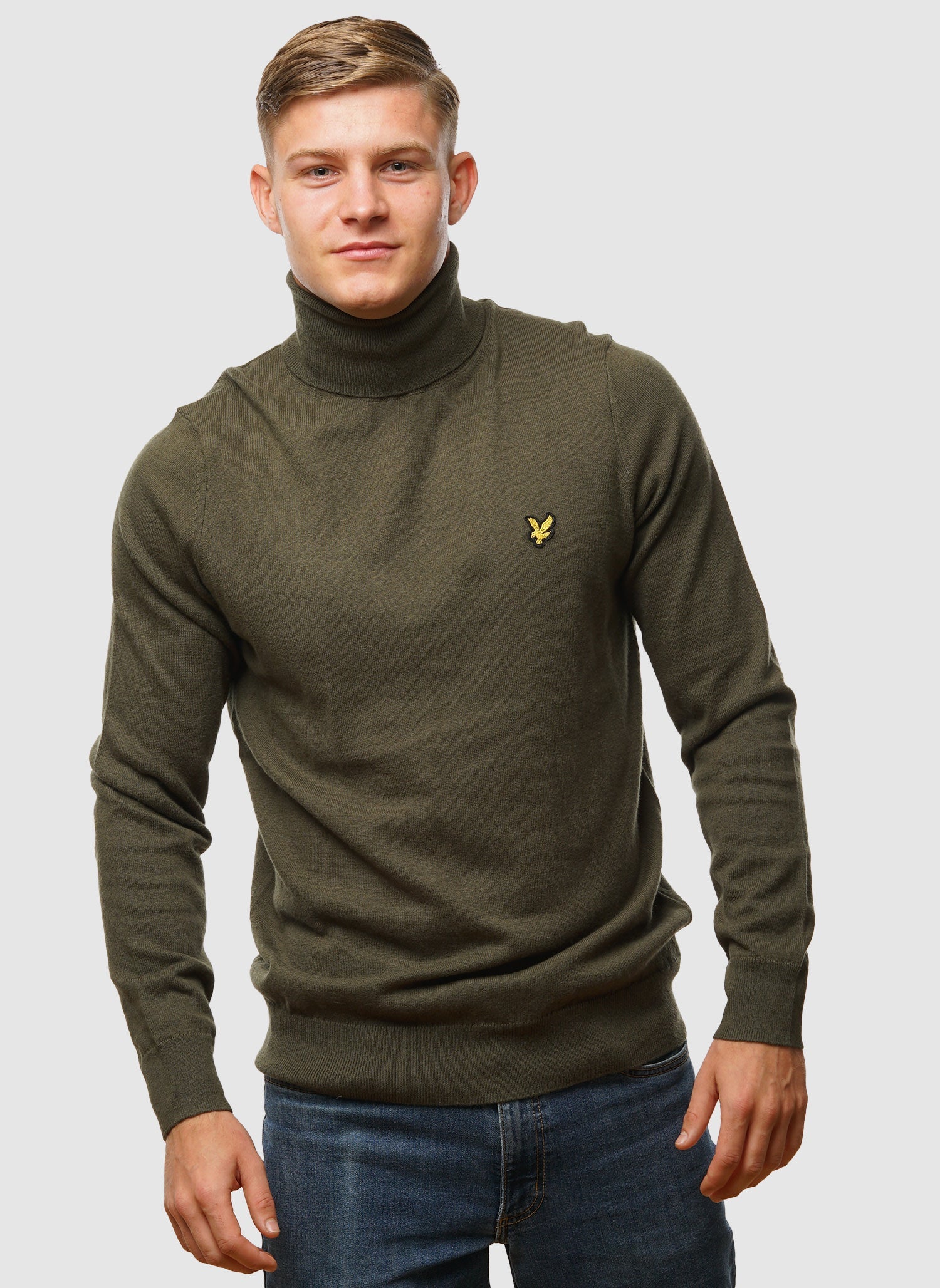 Cotton Merino Turtleneck Jumper - Deep Depths