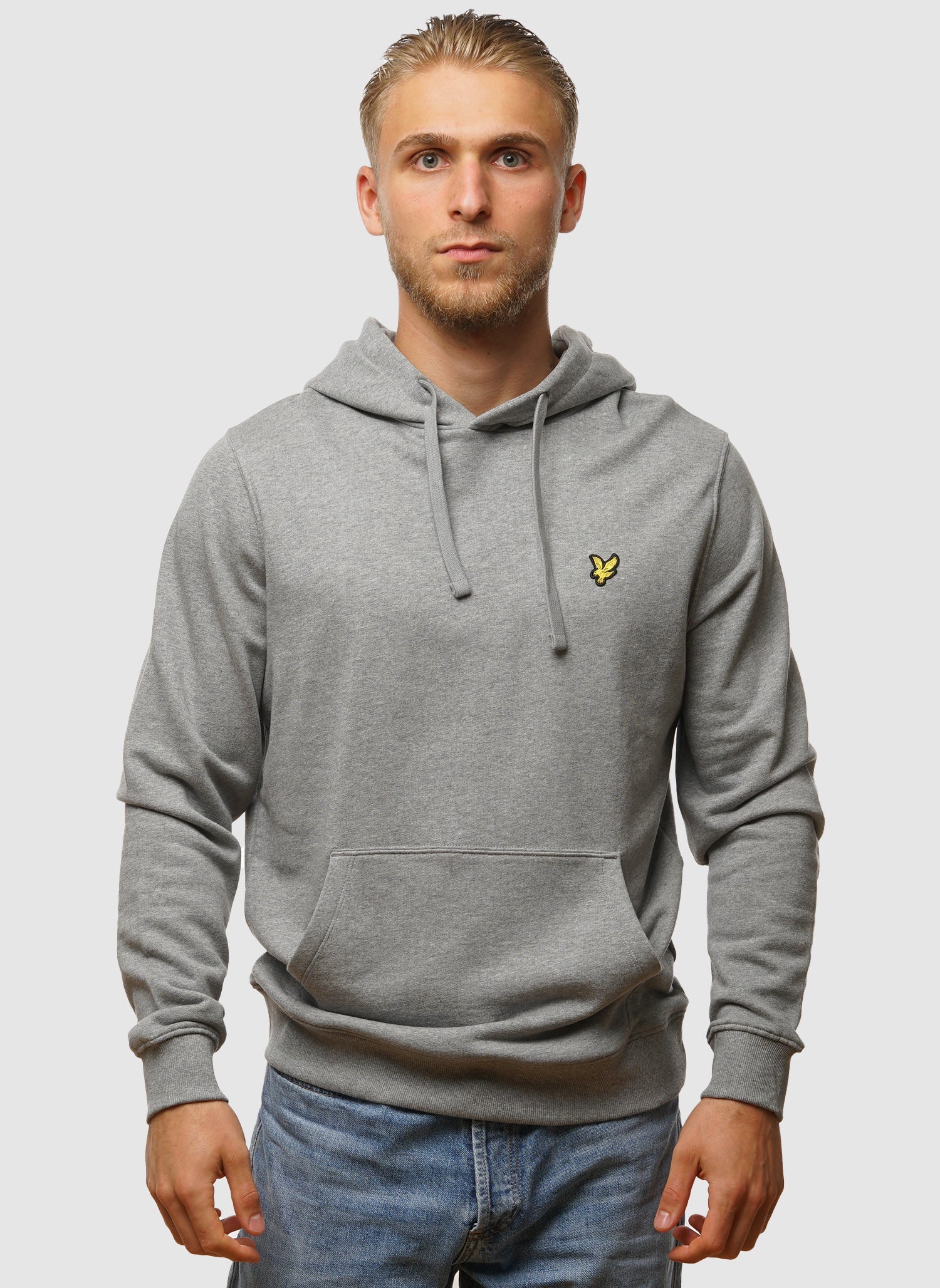 Pullover Hoodie - Mid Grey Marl