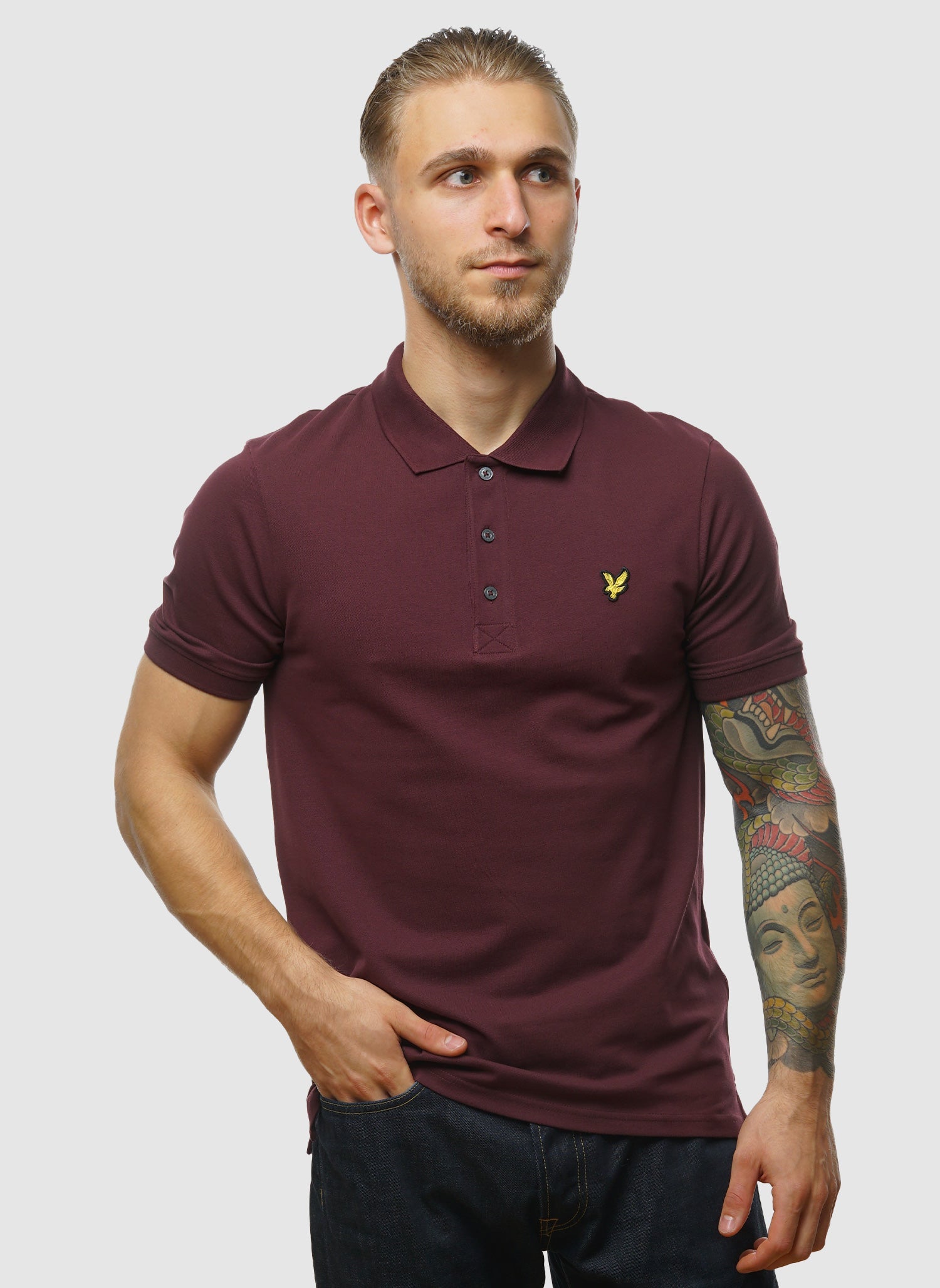 Plain Polo Shirt - Burgundy