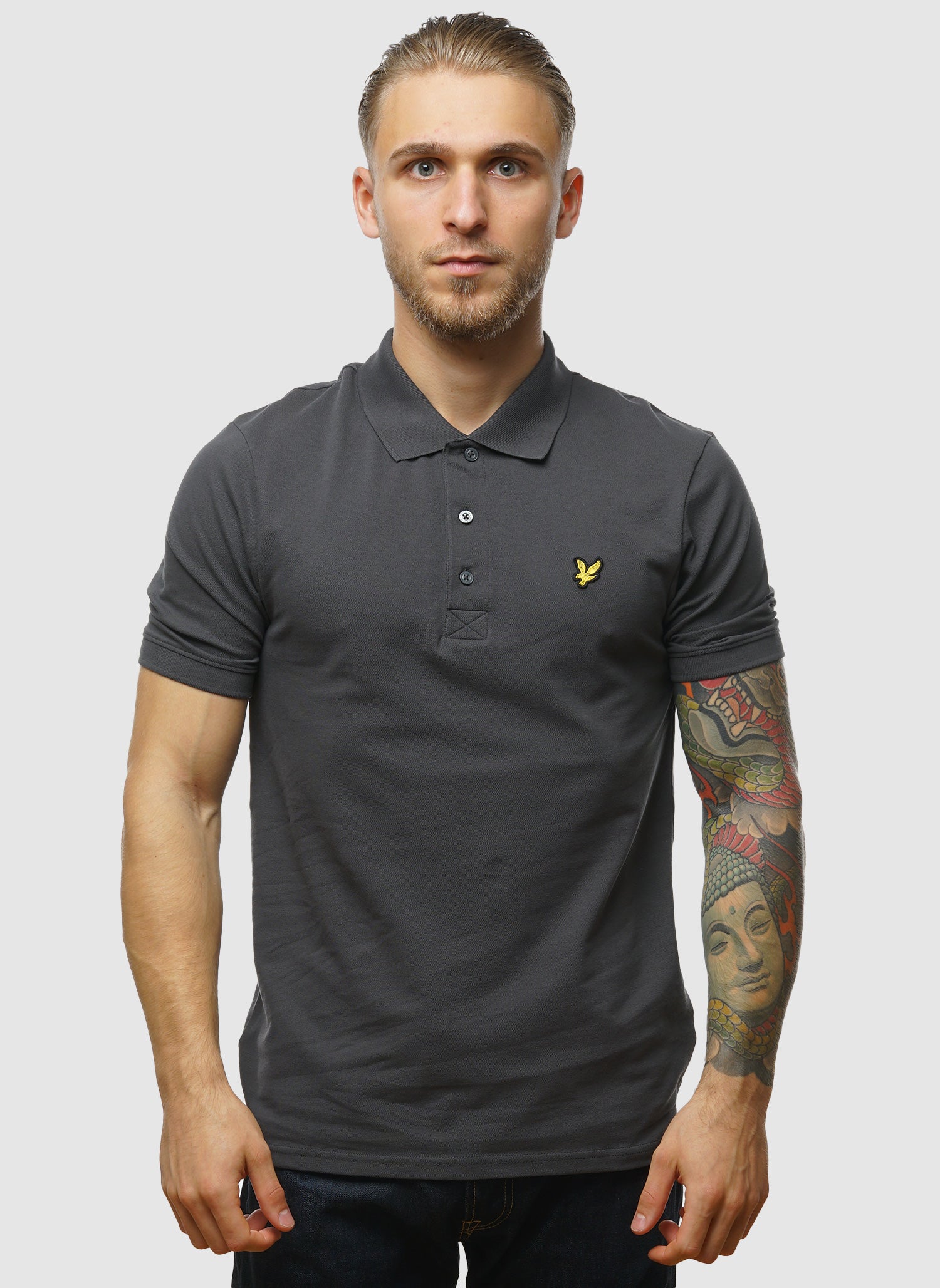 Plain Poloshirt - Gunmetal