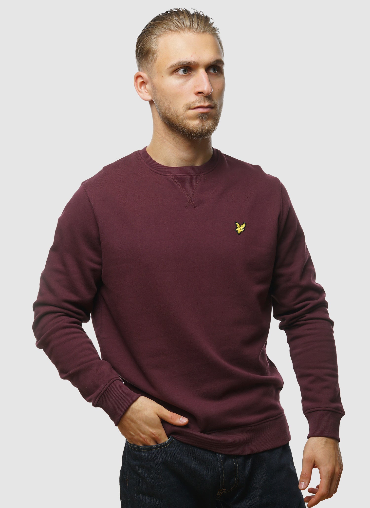 Crew Neck Sweatshirt - Burgundy
