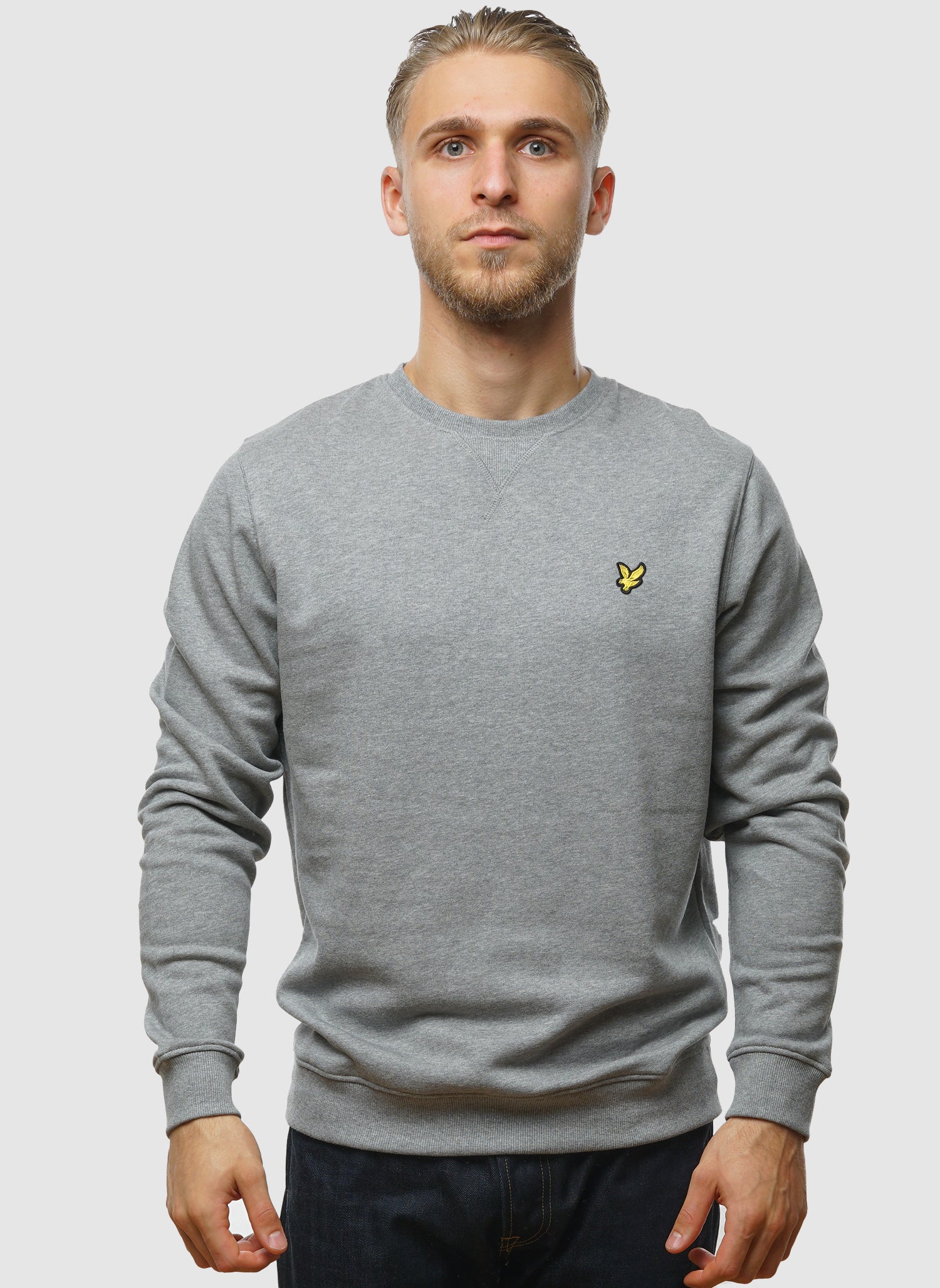 Crew Neck Sweatshirt - Mid Gray Marl