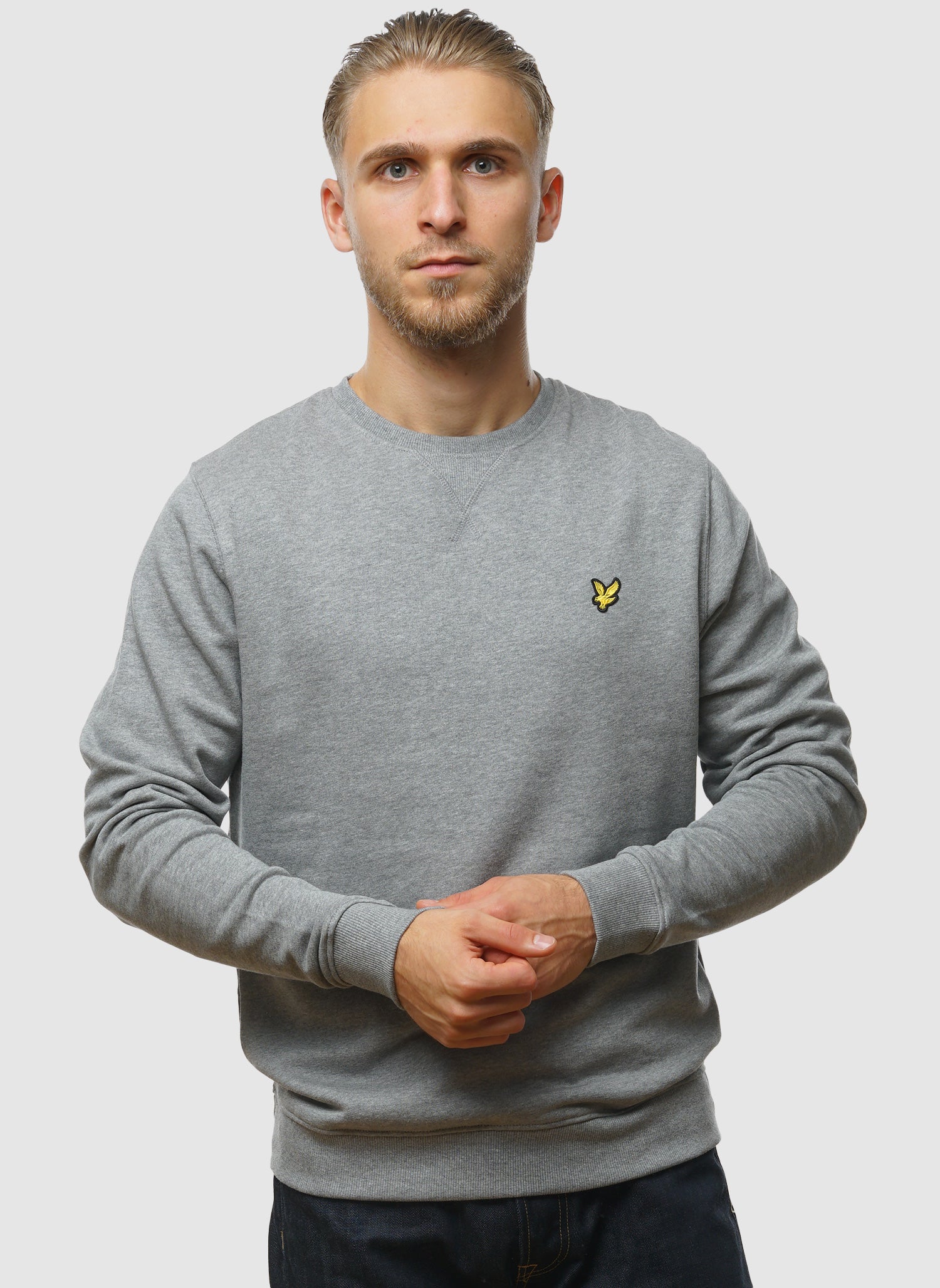 Crew Neck Sweatshirt - Mid Gray Marl