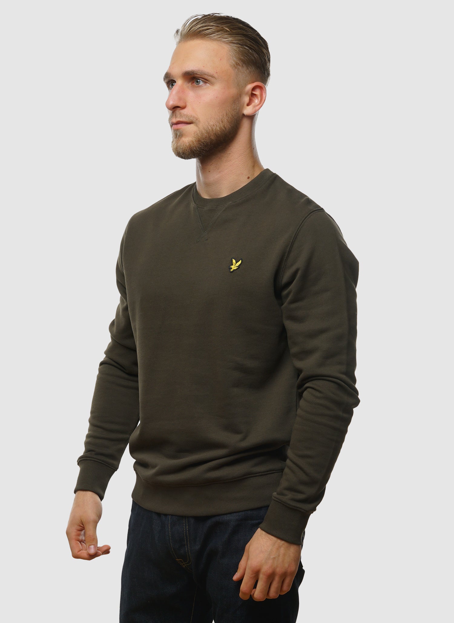 Crew Neck Sweatshirt - Olive