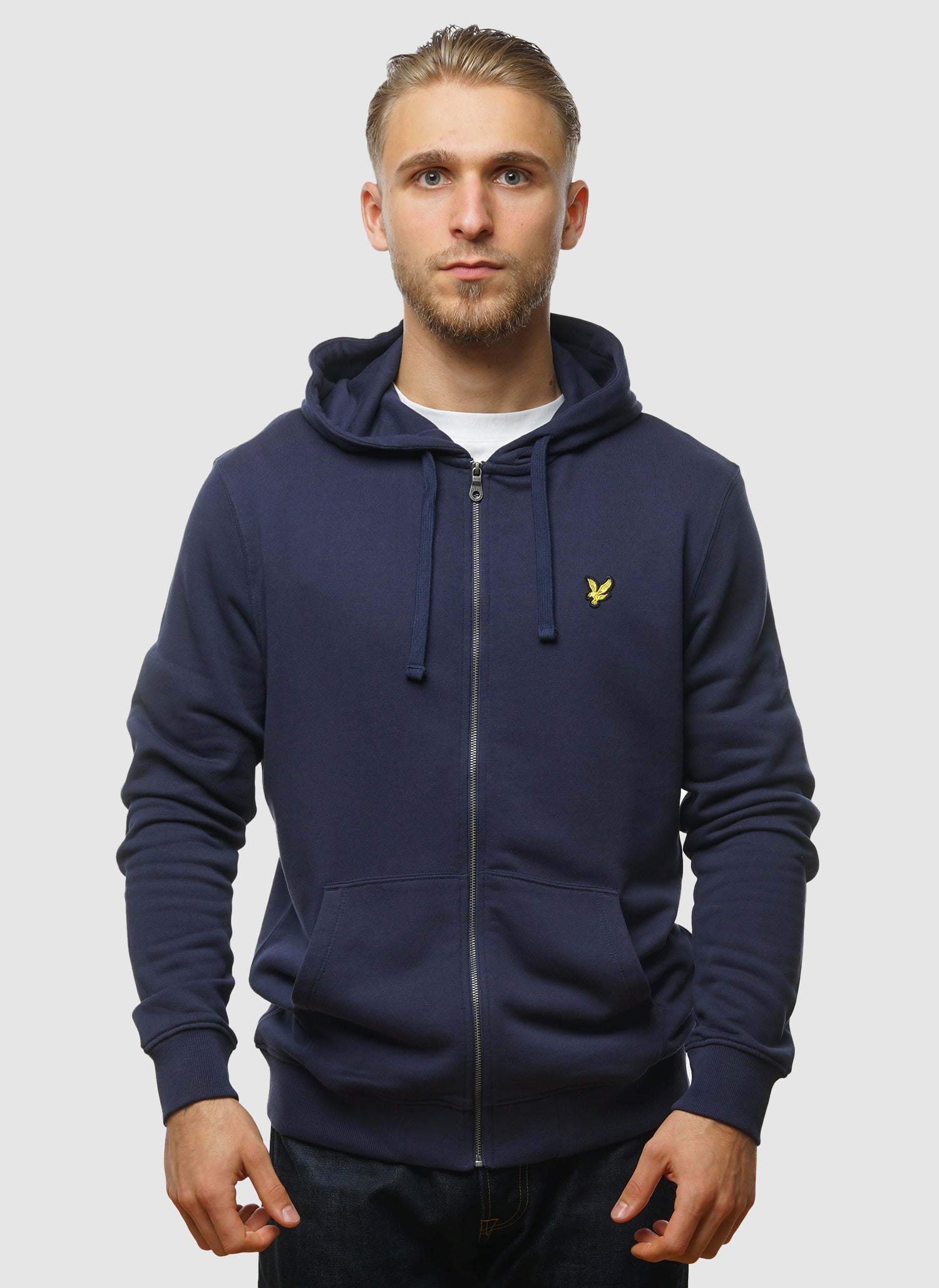 Zip Through Hoodie - Navy