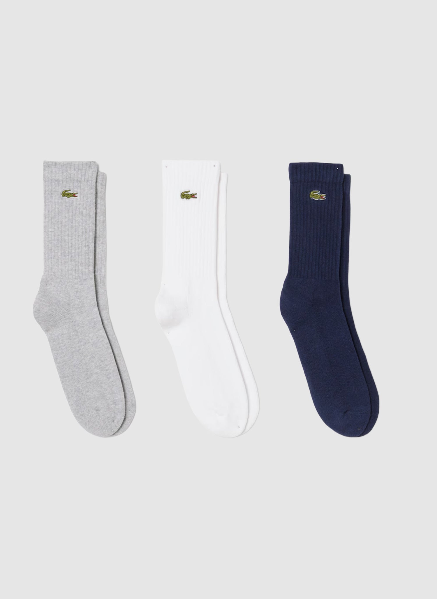 Tennissocken 3er-Pack - Silber/Weiß/Marineblau