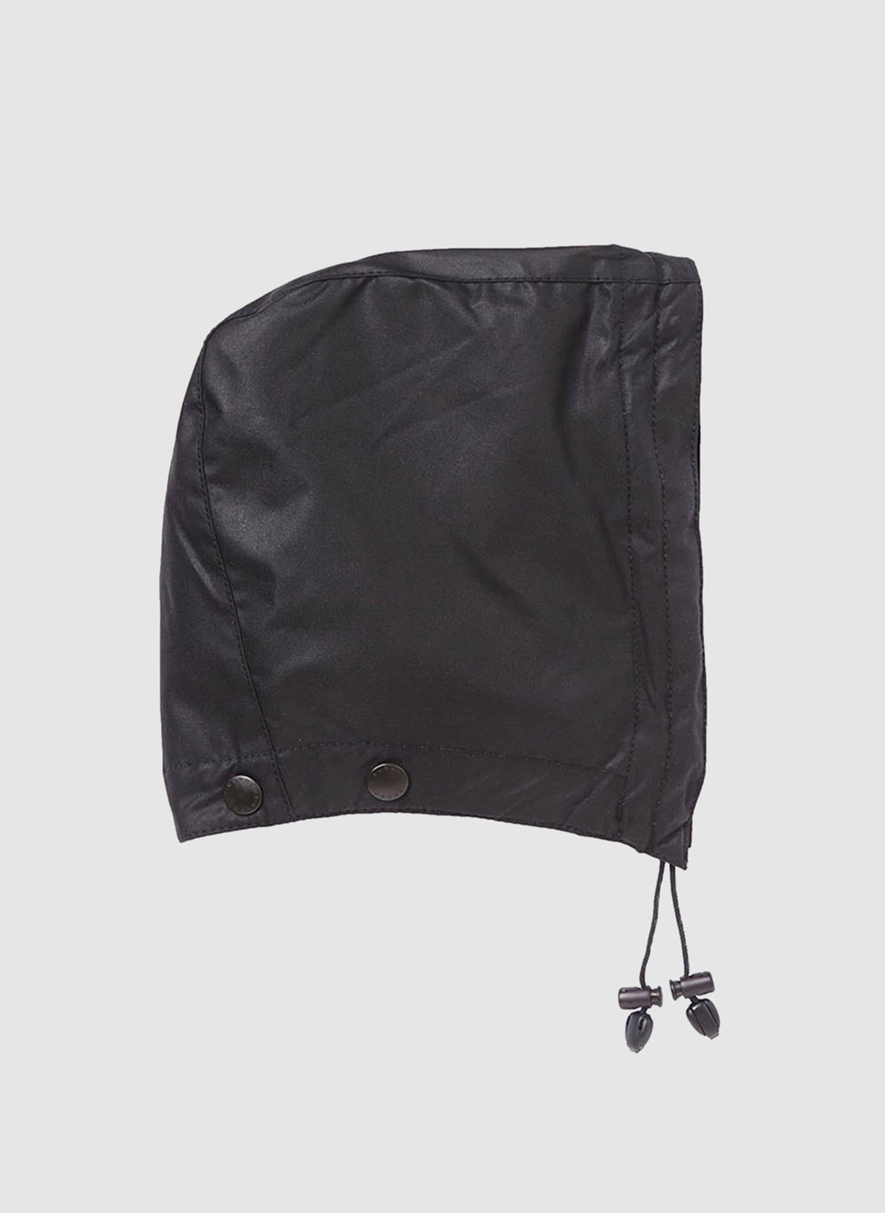 Waxed Cotton Hood - Black