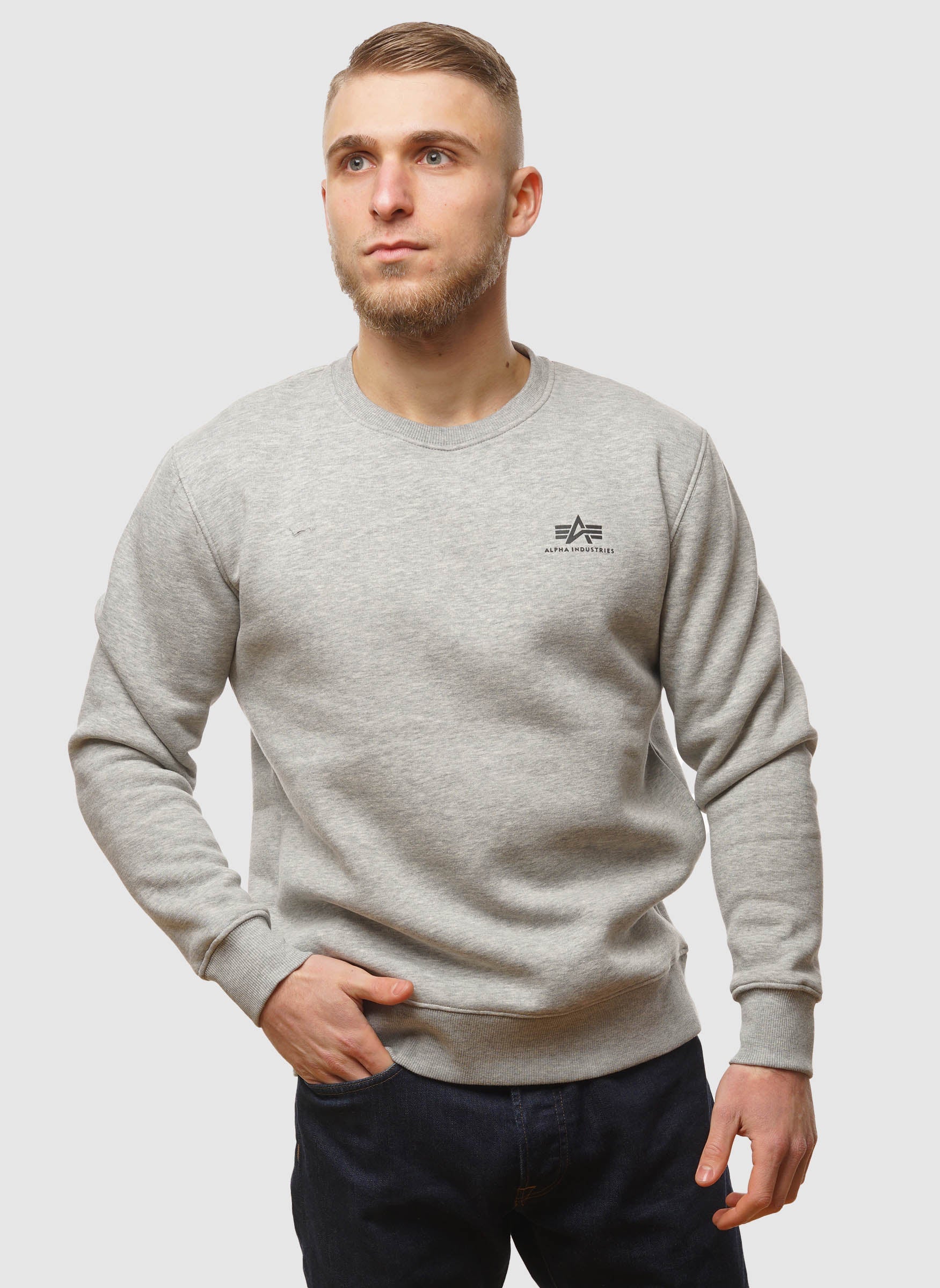 Basic Small Logo Sweatshirt - Grey Heather
