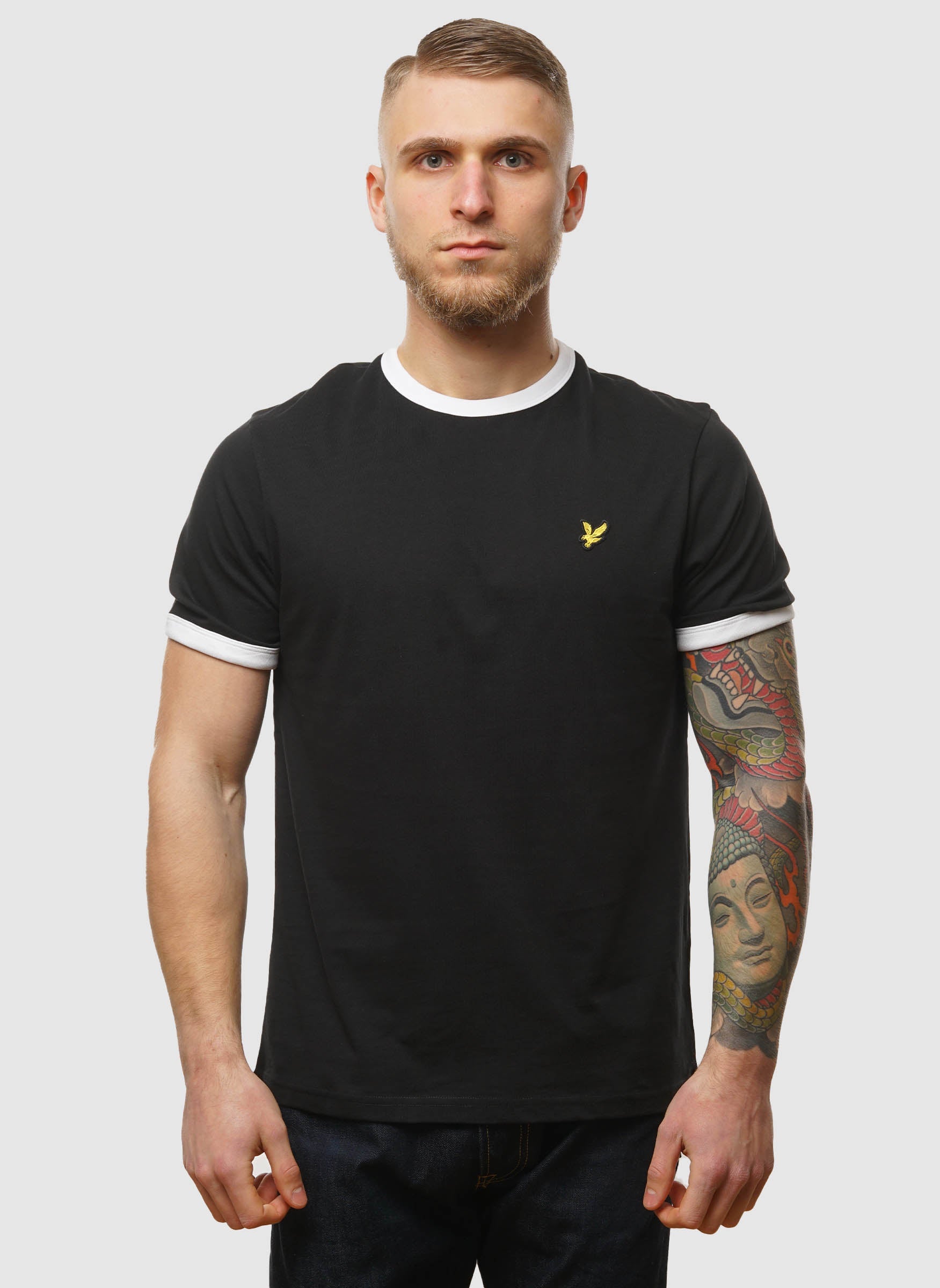 Ringer T-Shirt - Jet Black/White