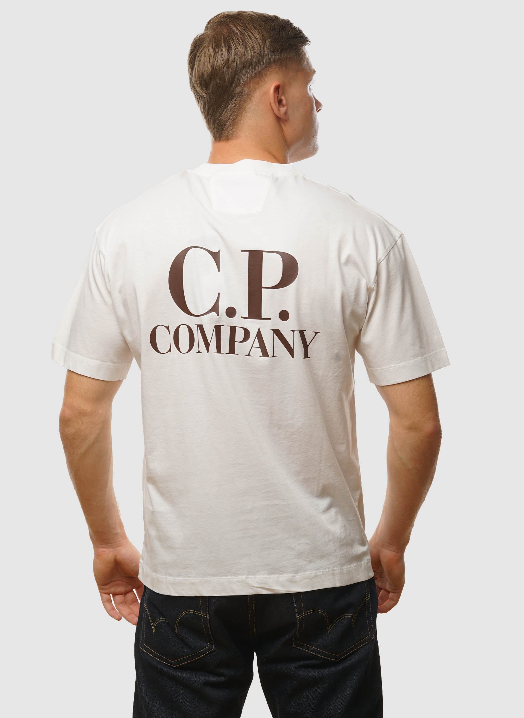 Typo Logo Jersey T-Shirt - Gauze White