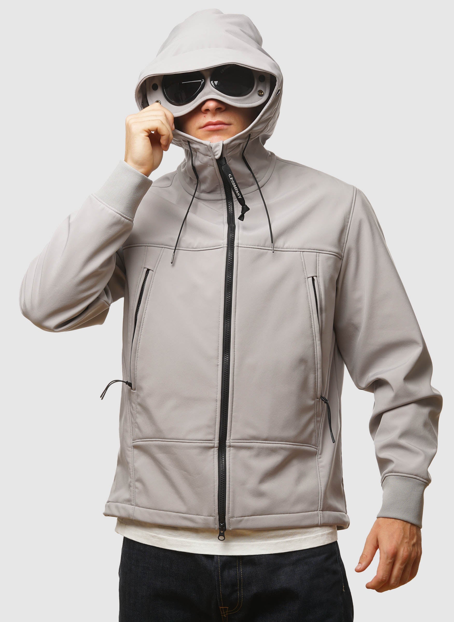 C.P. Shell-R Hooded Goggle Jacket - London Fog