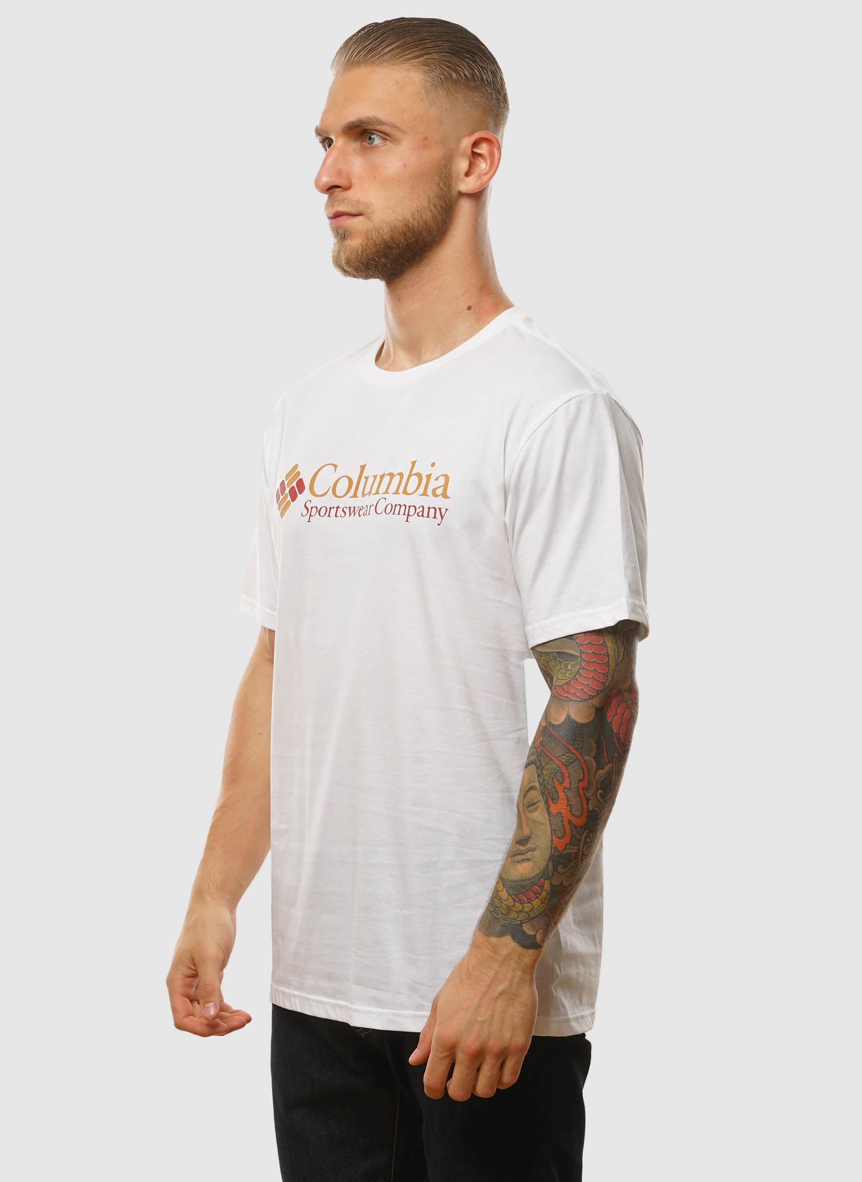 CSC Basic Logo T-Shirt - White Retro