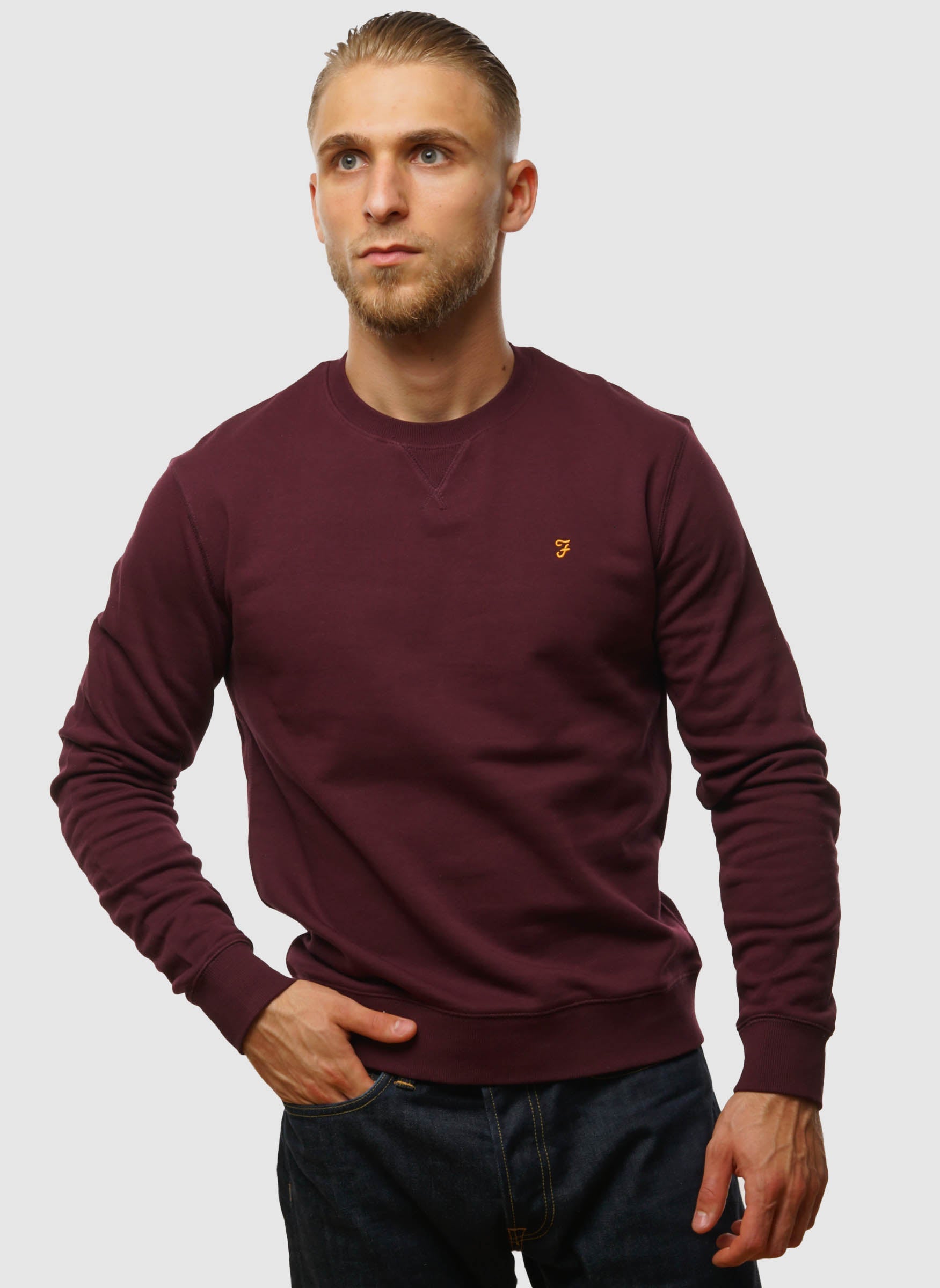 Tim New Crew Neck Sweatshirt - Bordeaux