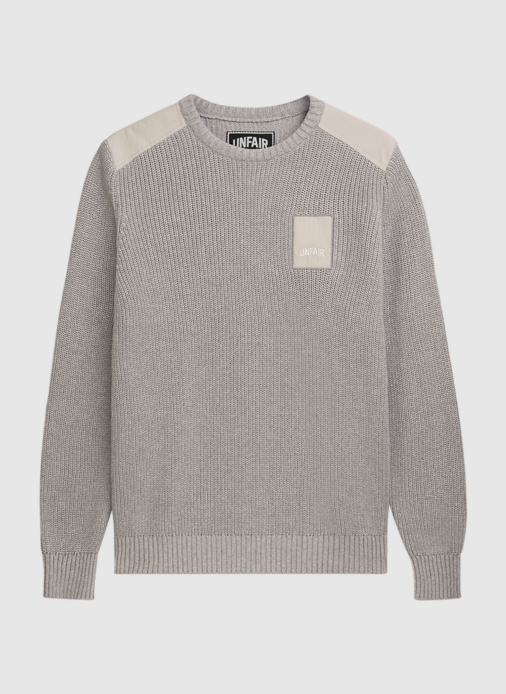 Unfair Patch Knitwear - Stone Grey