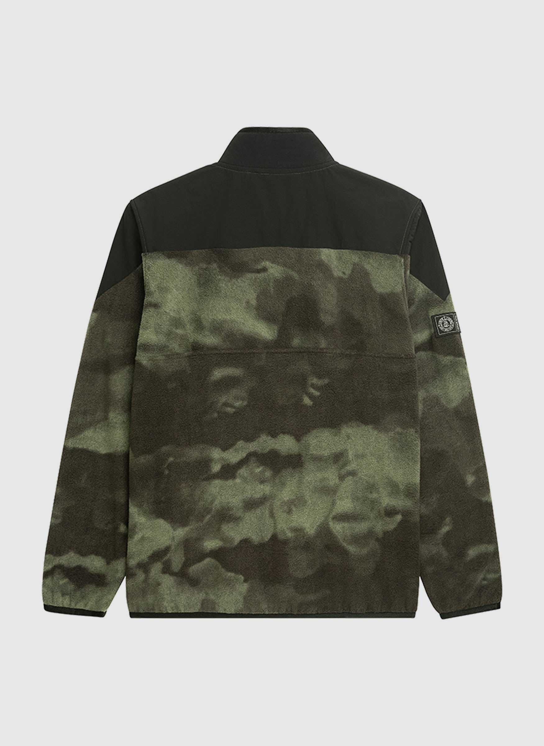 Fabric Mix Fleece Jacket - Camo